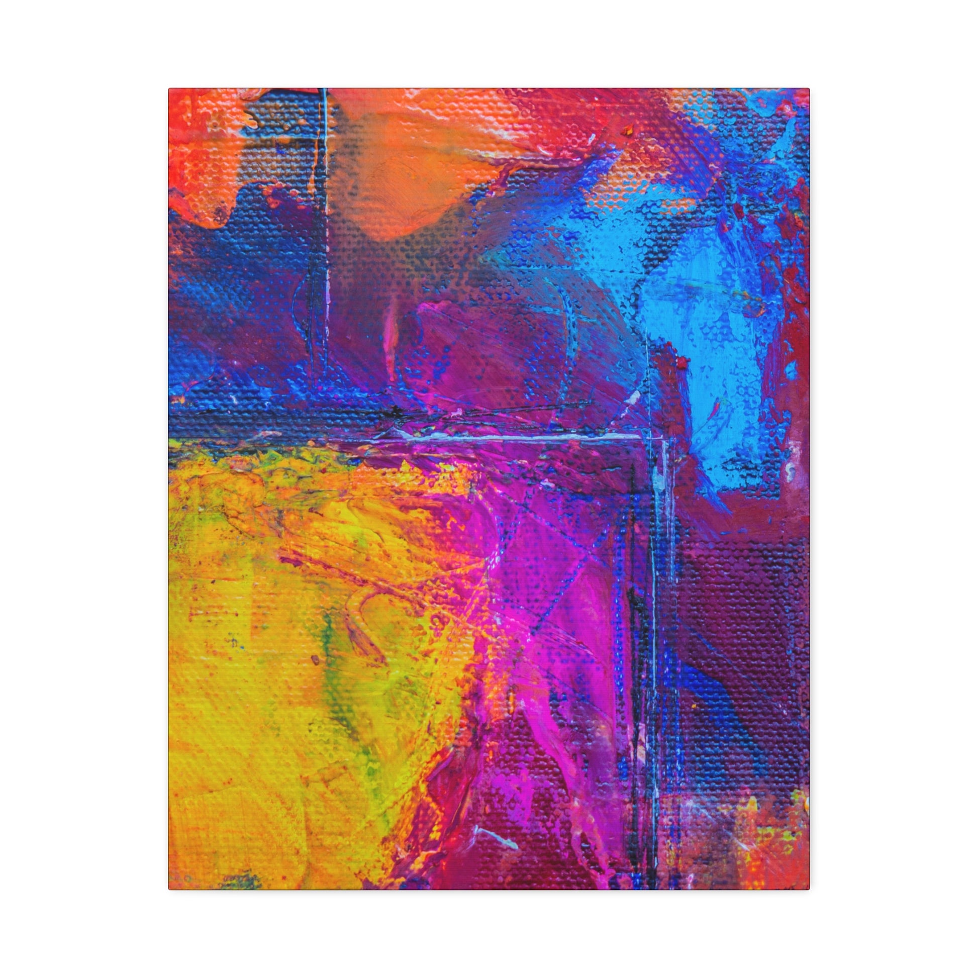 Vibrant Abstract Canvas Art, Colorful Wall Decor