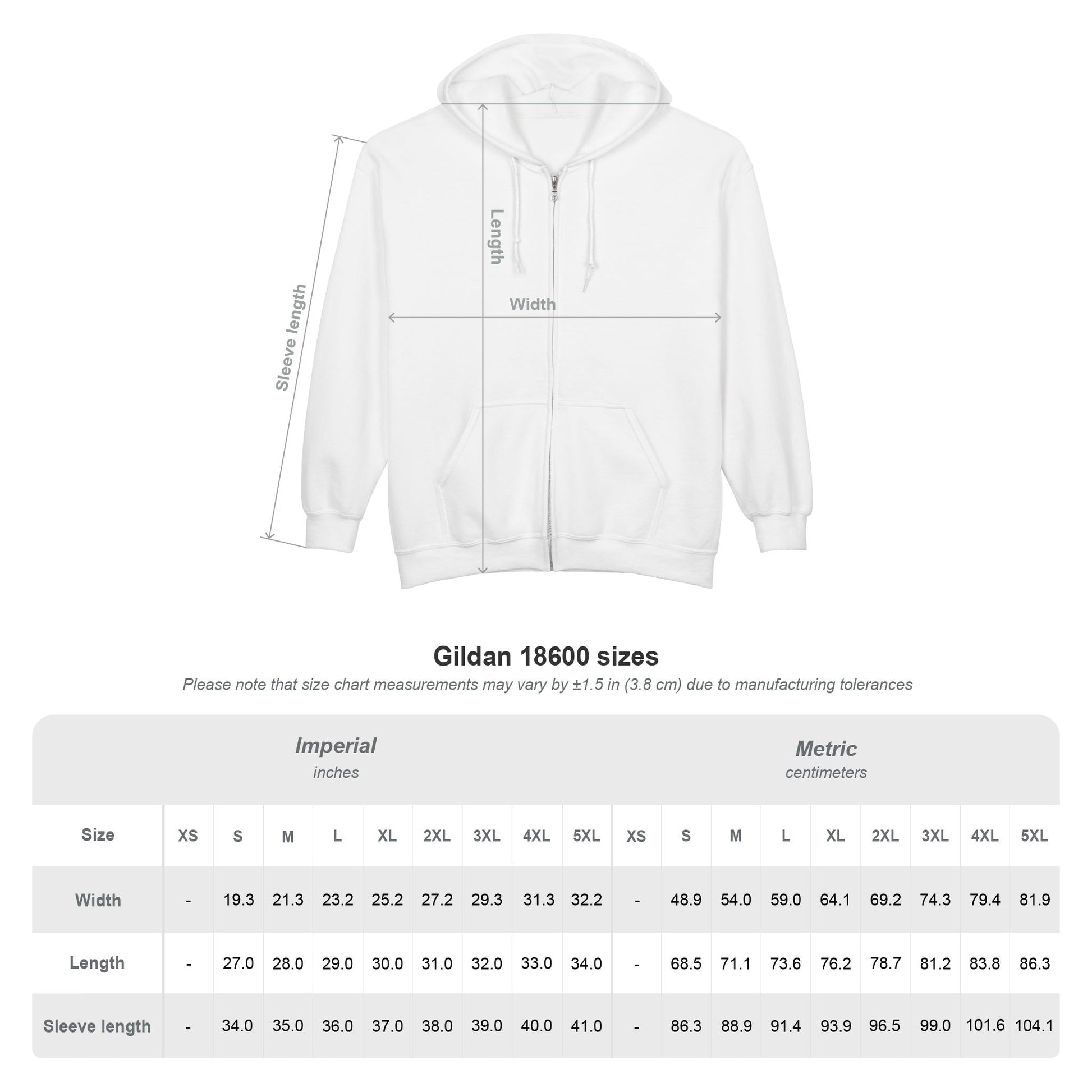 Unisex Heavy Blend™ Full Zip Hooded Sweatshirt