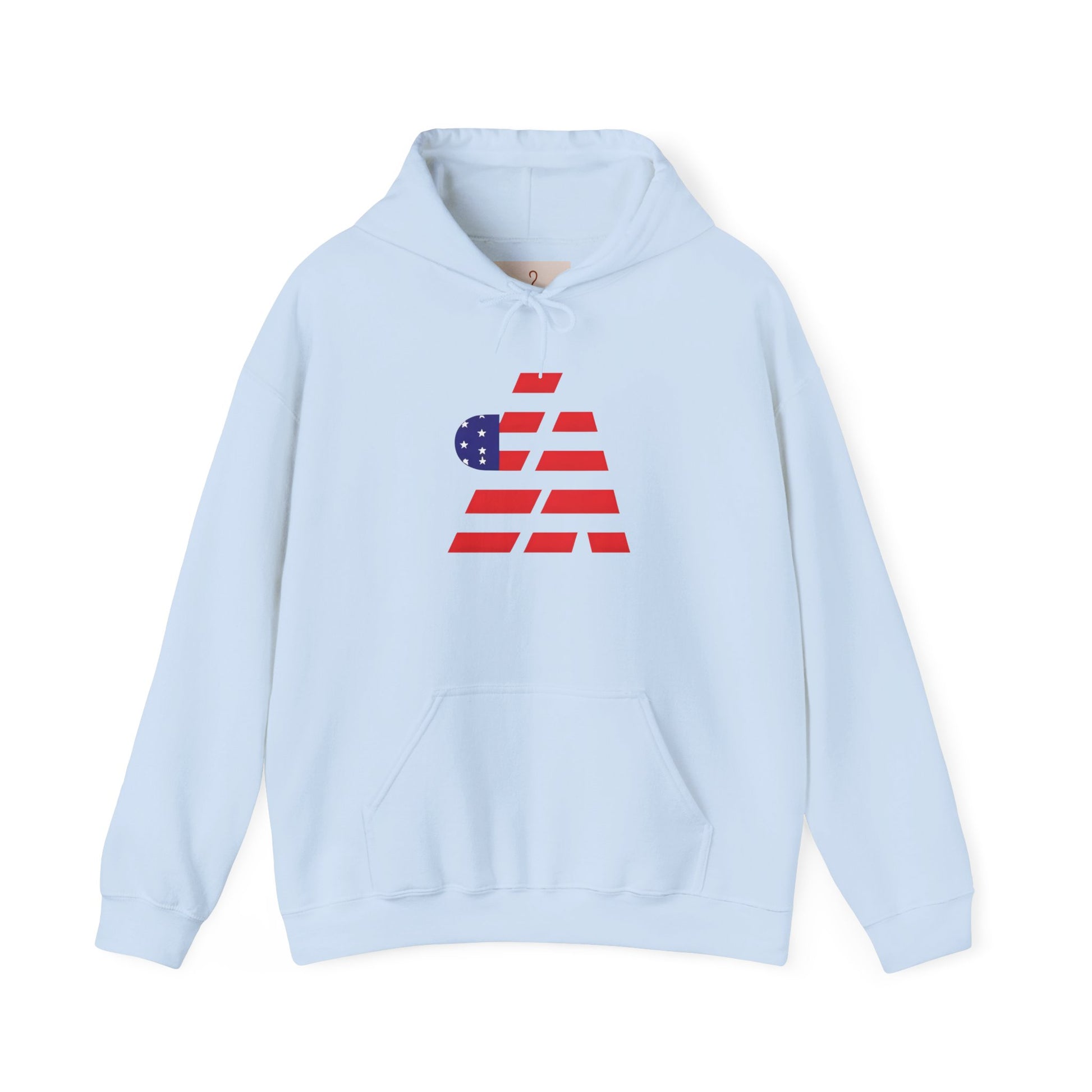 Patriotic Graphic Hoodie - Unisex Heavy Blend Sweatshirt with Flag Design