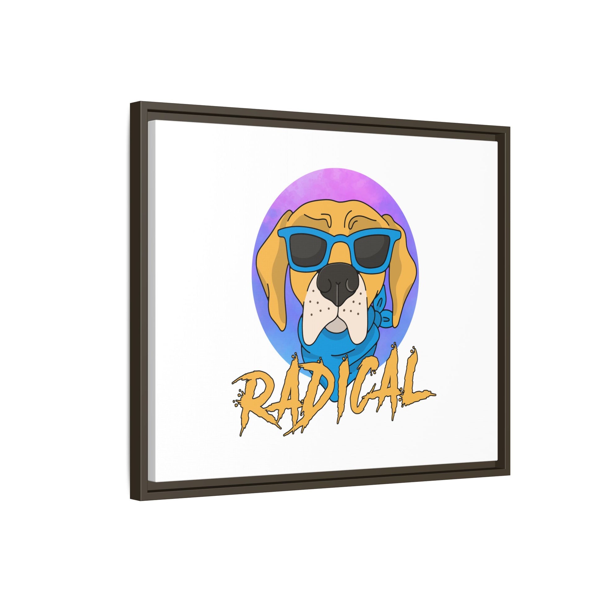 Radical Dog Art Print, Framed Canvas