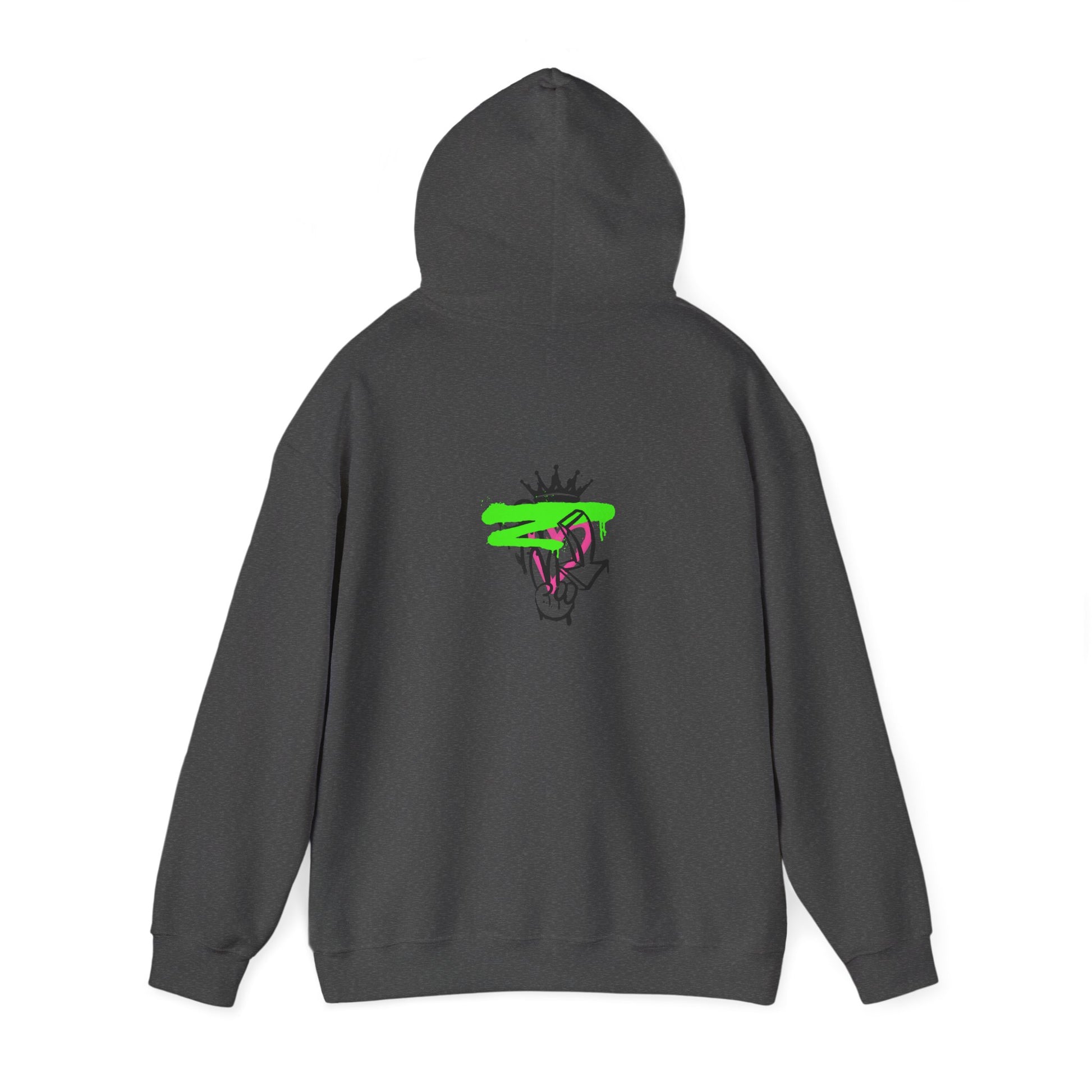 Crowned Snake Hoodie — Neon Green Graffiti Snake Pullover