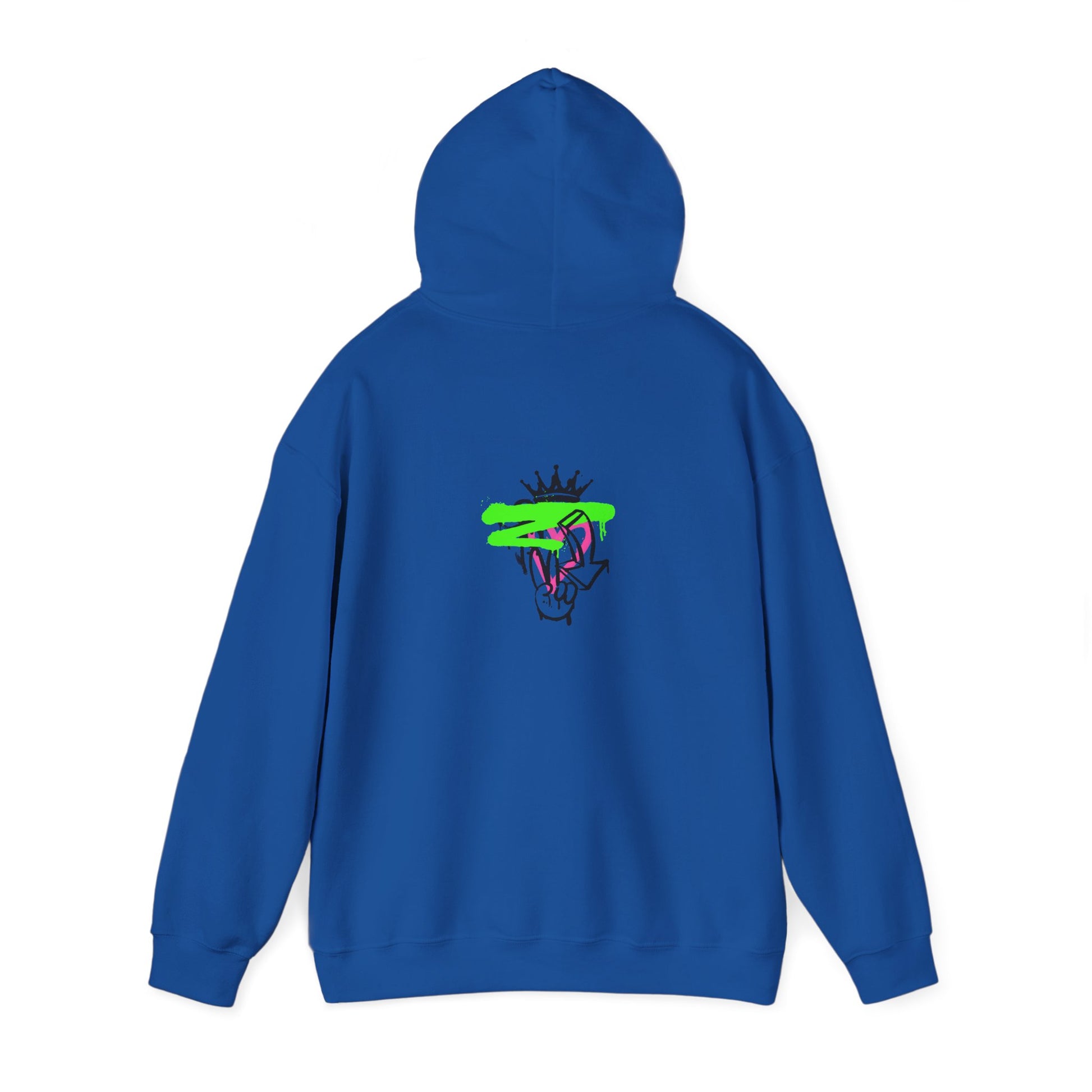 Crowned Snake Hoodie — Neon Green Graffiti Snake Pullover