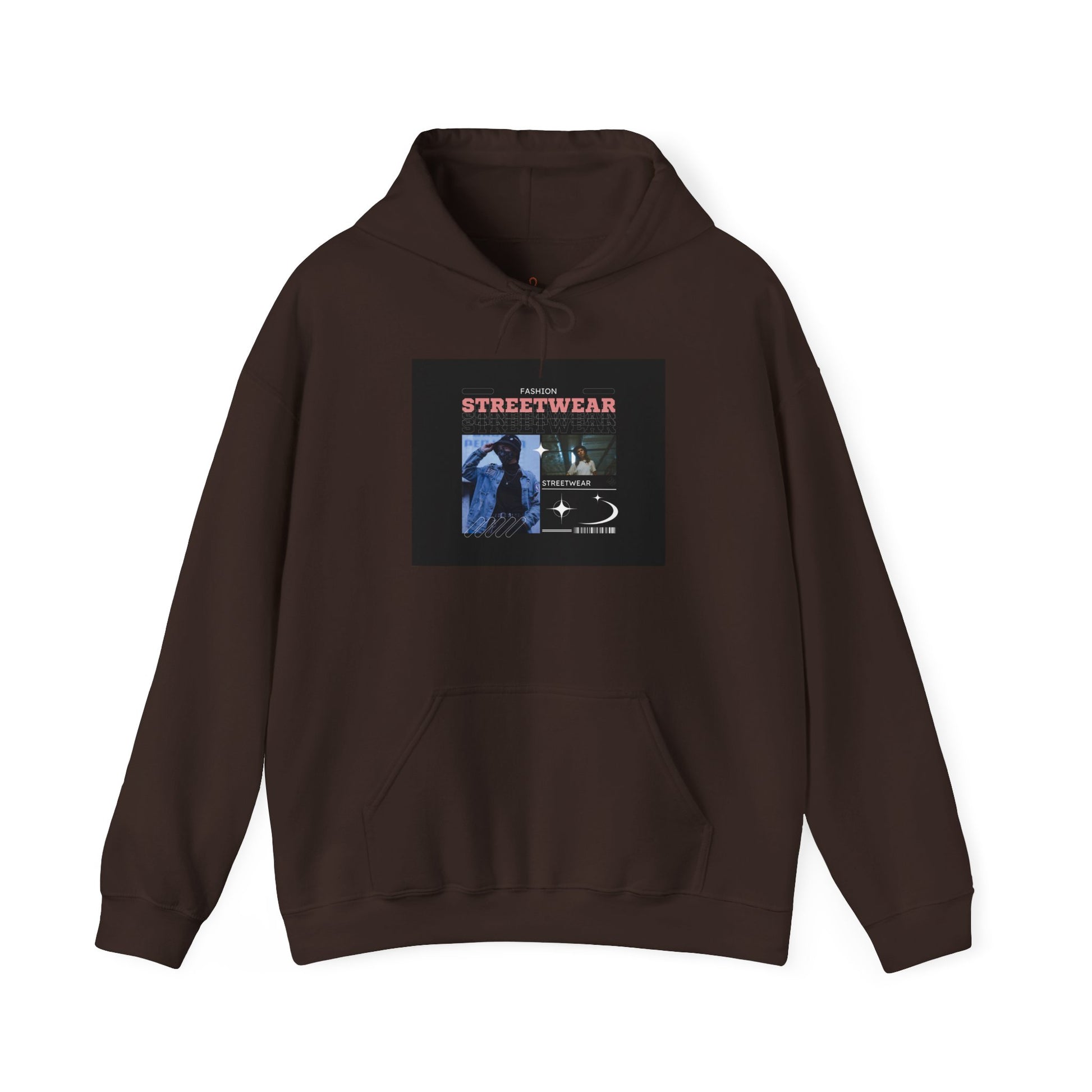 Streetwear Graphic Hoodie — "STREETWEAR" Urban Photo Collage Pullover