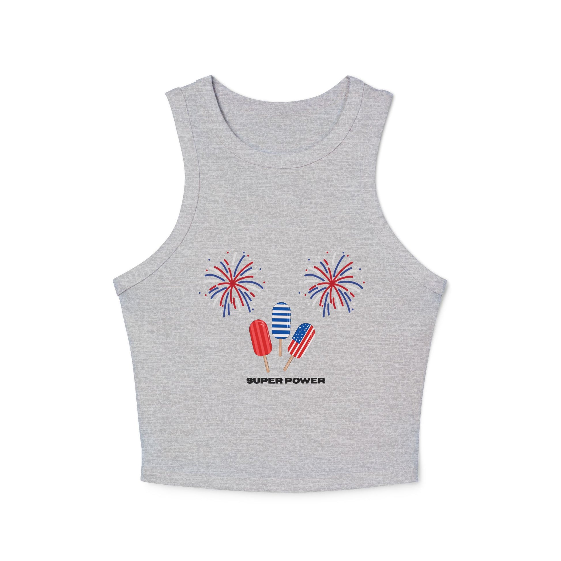 Patriotic Fireworks & Popsicle Racer Tank