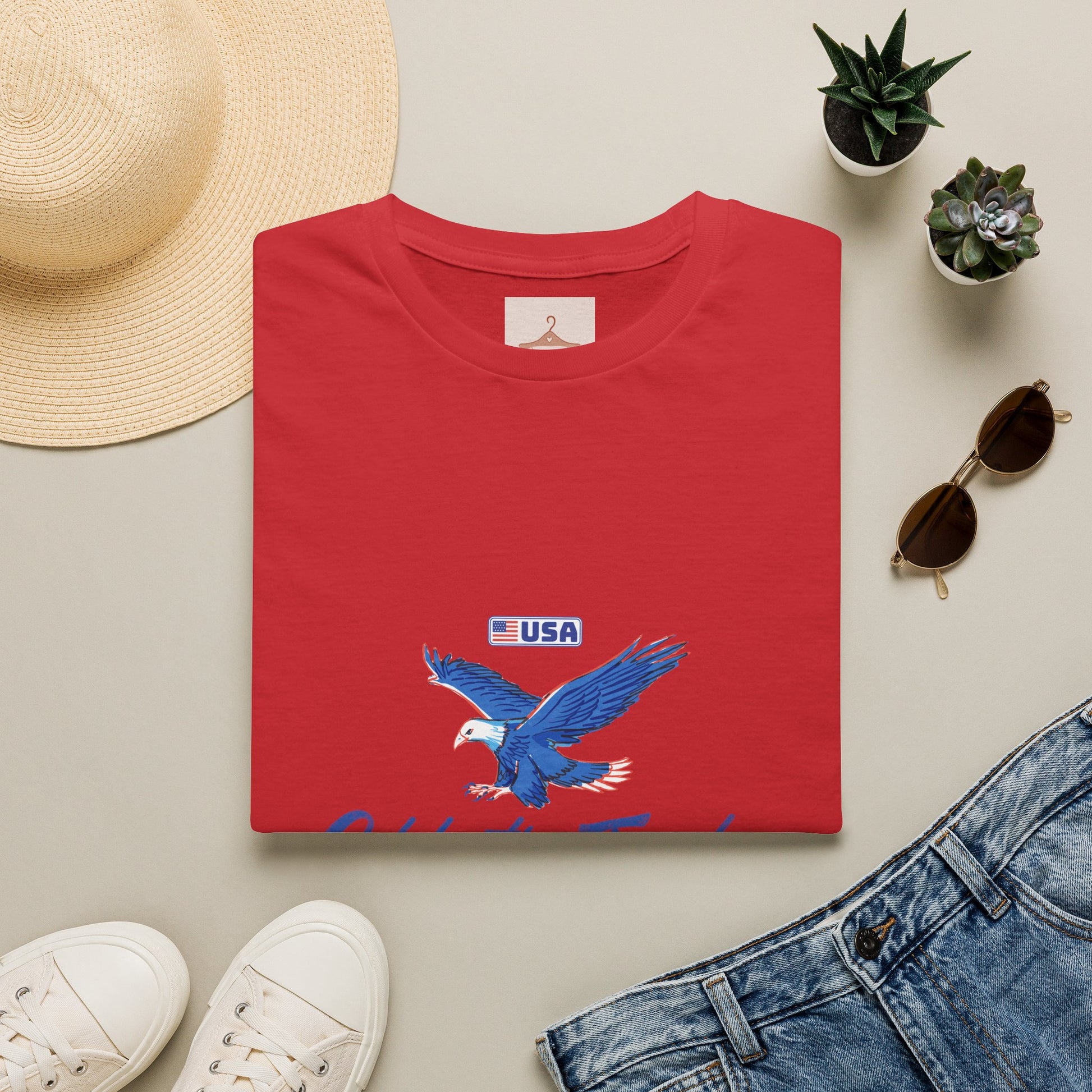 Patriotic Eagle T-Shirt — "Celebrating Freedom" USA Graphic Tee