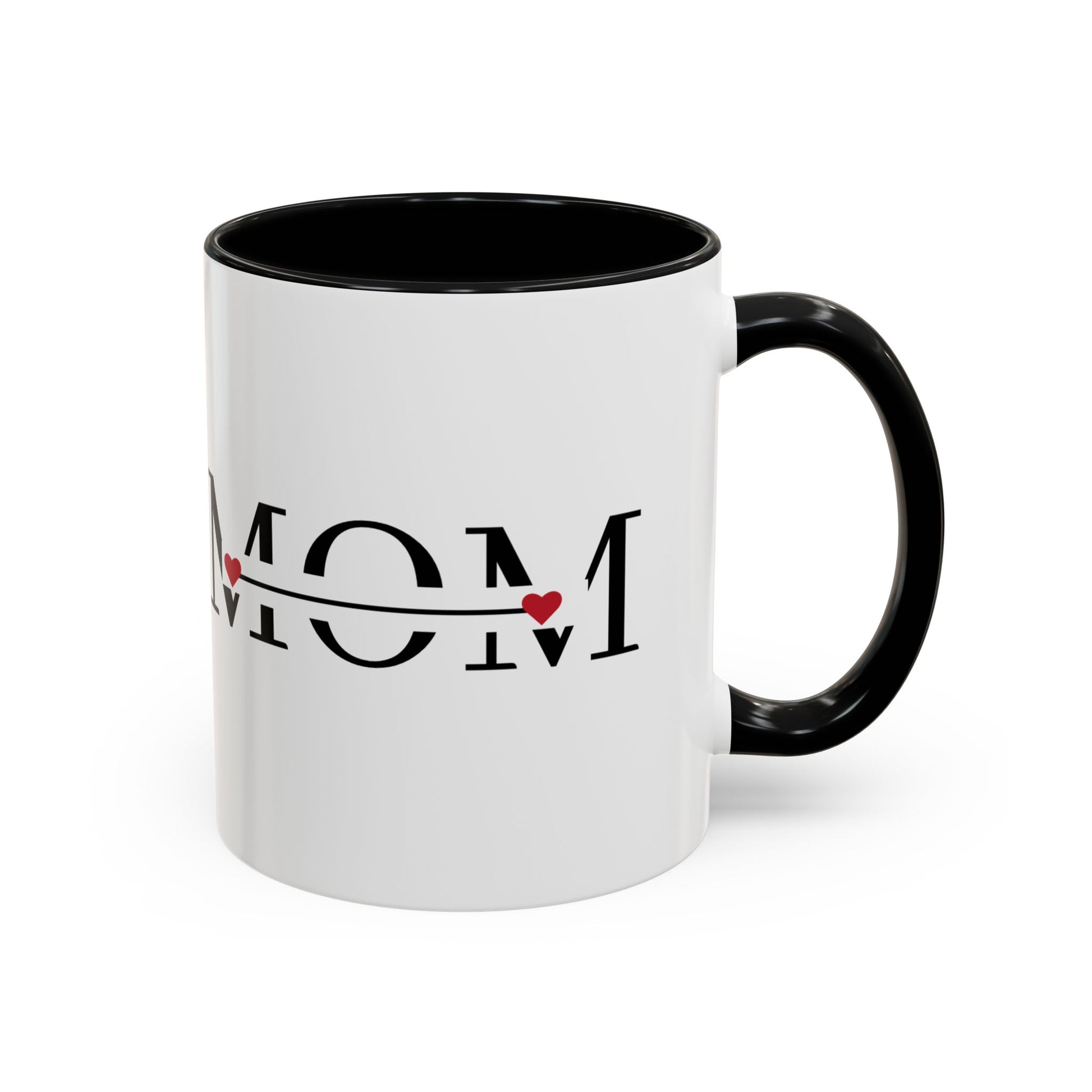Mom Heart Accent Coffee Mug