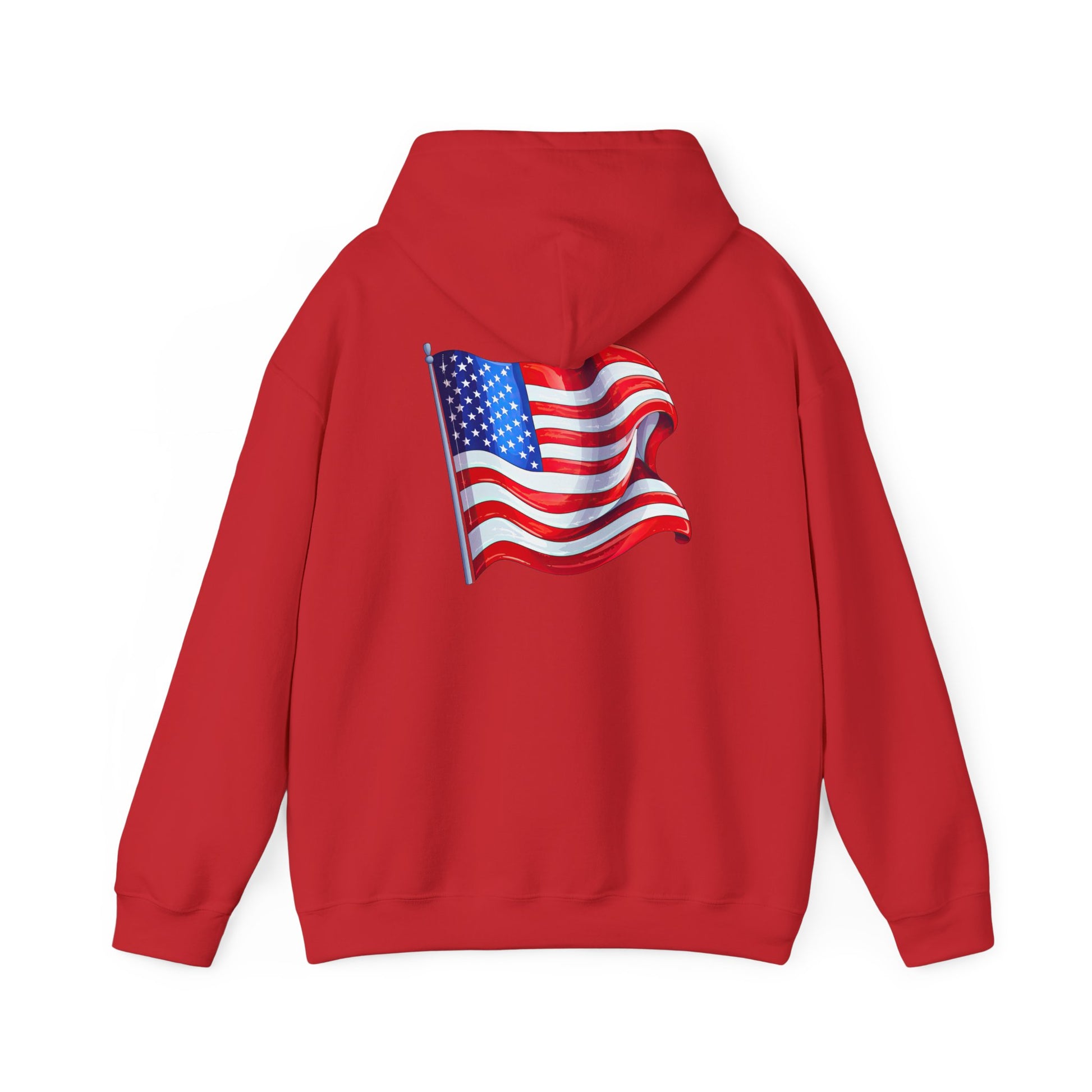 Patriotic Flag Hooded Sweatshirt | Unisex Heavy Blend | Perfect for Celebrations