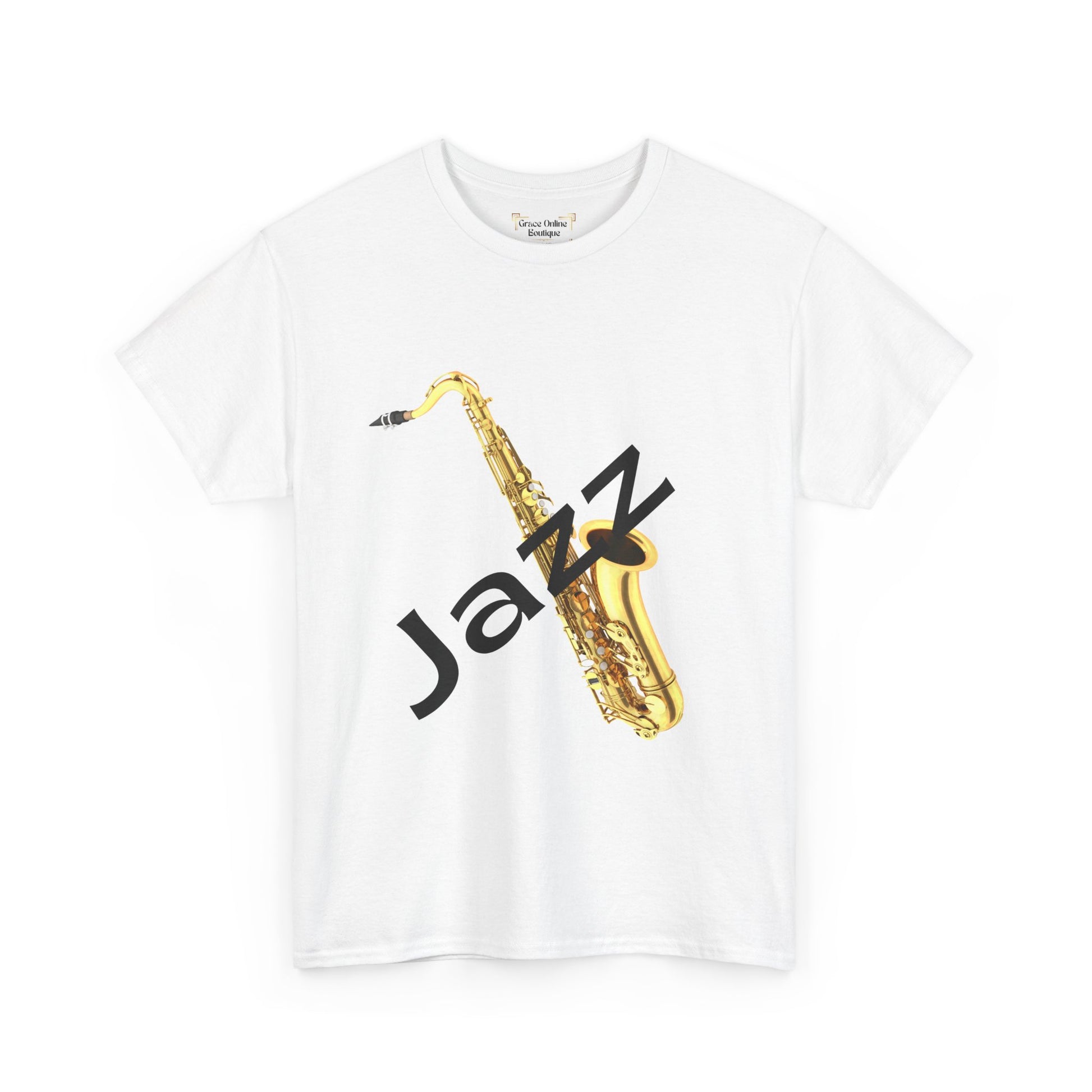 Jazz Saxophone Unisex Heavy Cotton Tee | Music Lover Gift