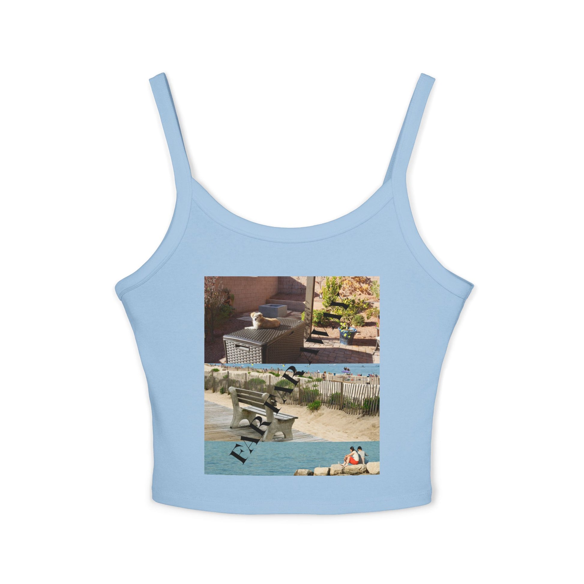 Tank Top — Vintage Poolside Photo Print Crop Tank