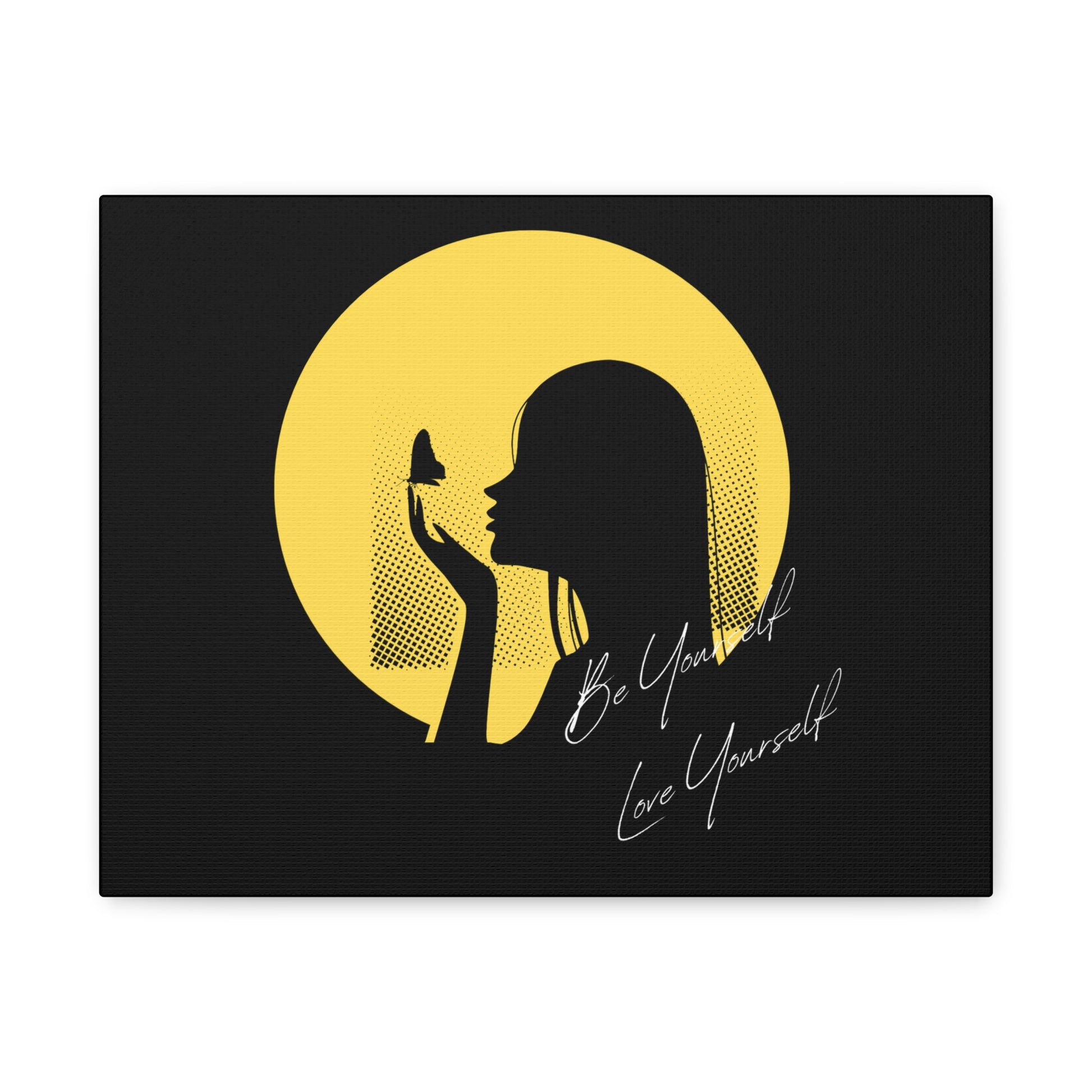 Inspirational Canvas Art, Self-Love Decor, Motivational Wall Art, Butterfly Print