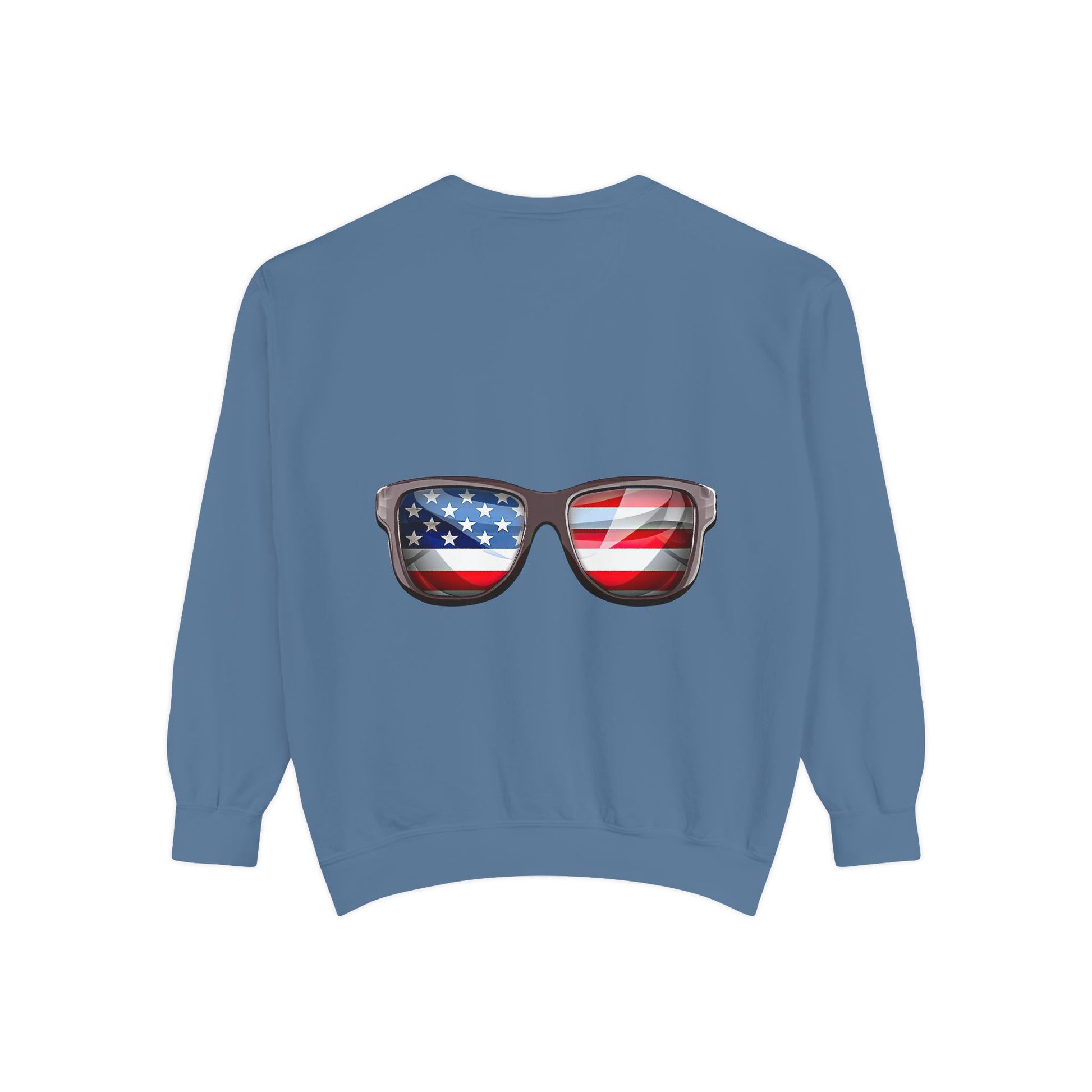 American Flag Sunglasses Sweatshirt — Patriotic Crewneck for 4th of July