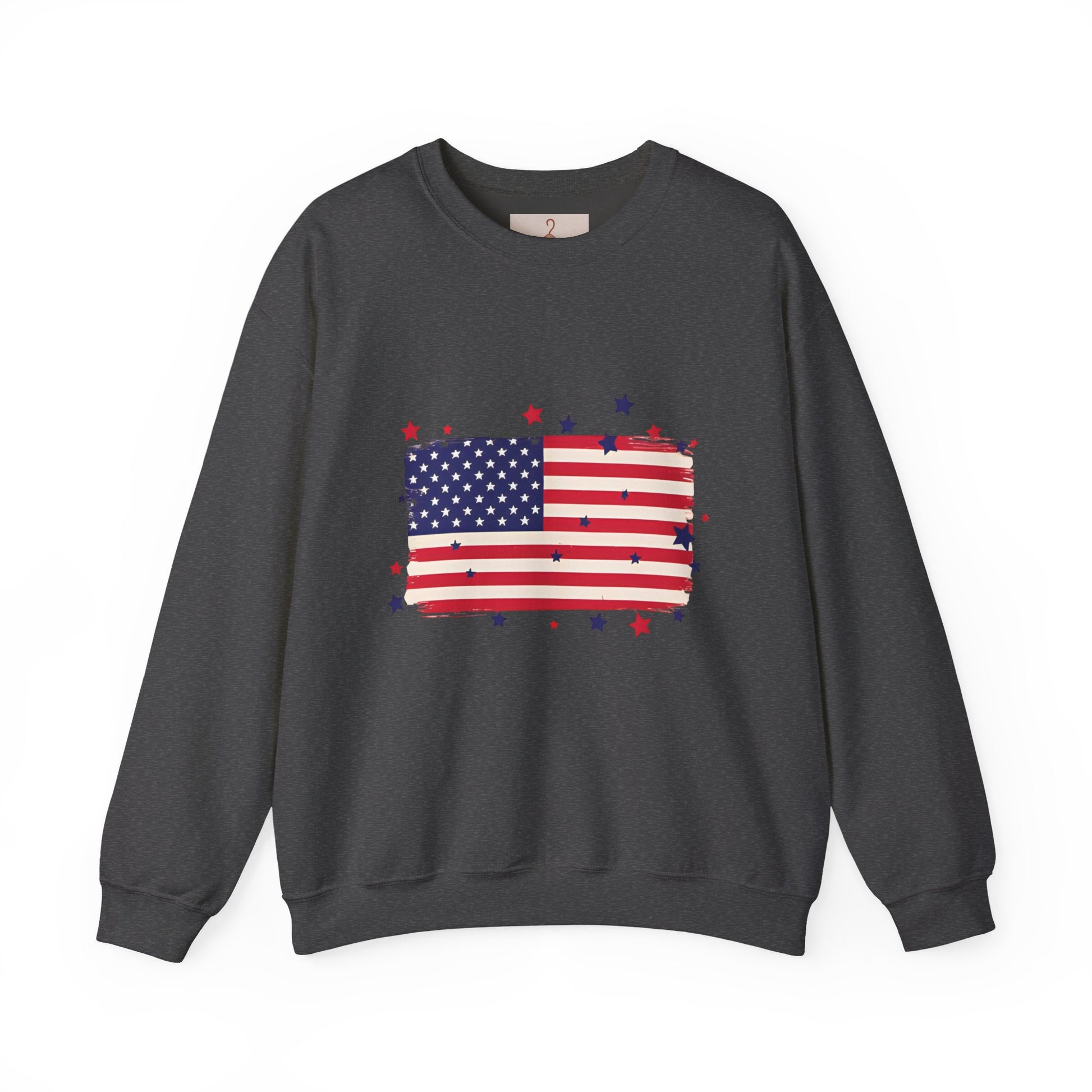 Patriotic American Flag Crewneck Sweatshirt