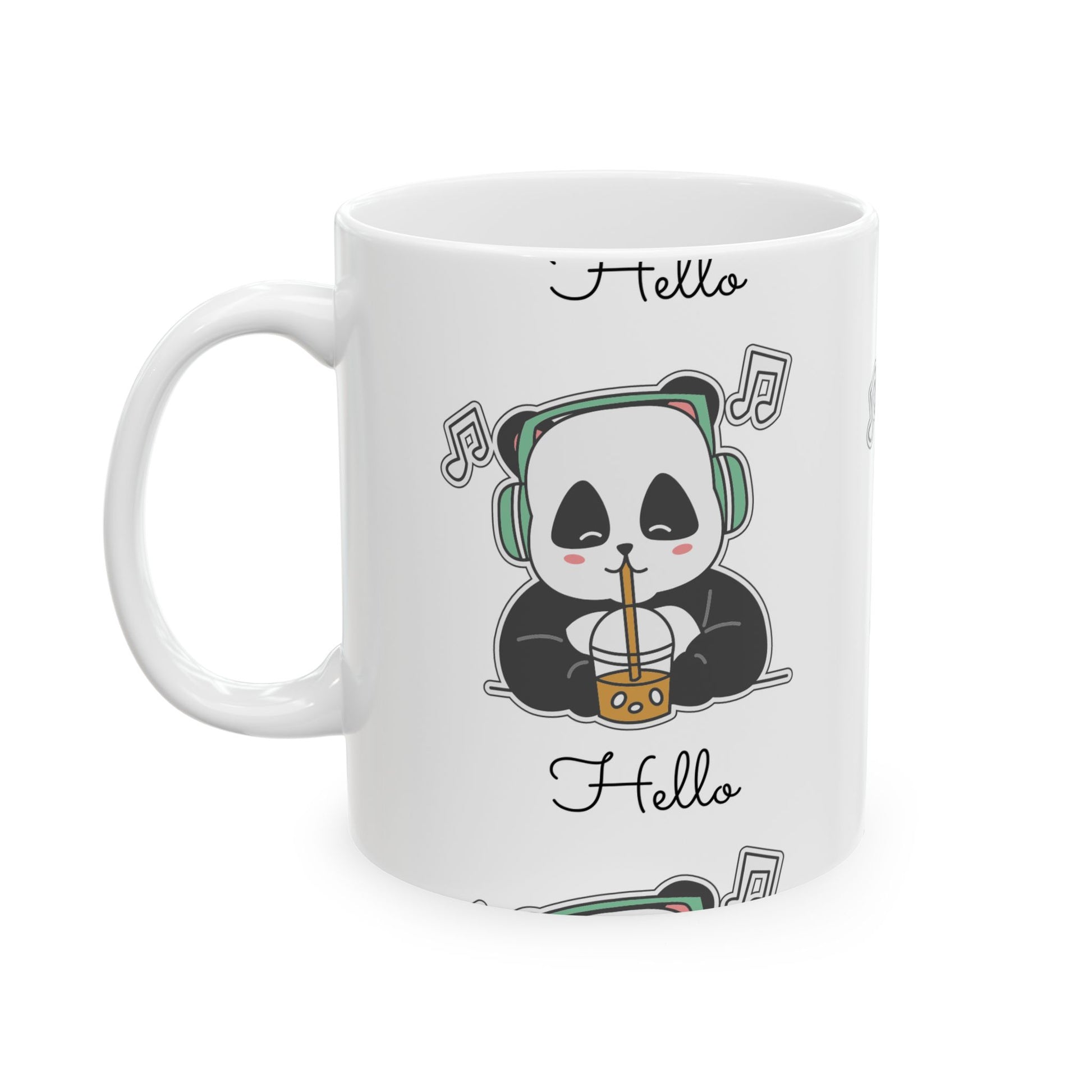 Cute Panda Hello Ceramic Mug - Perfect for Coffee Lovers