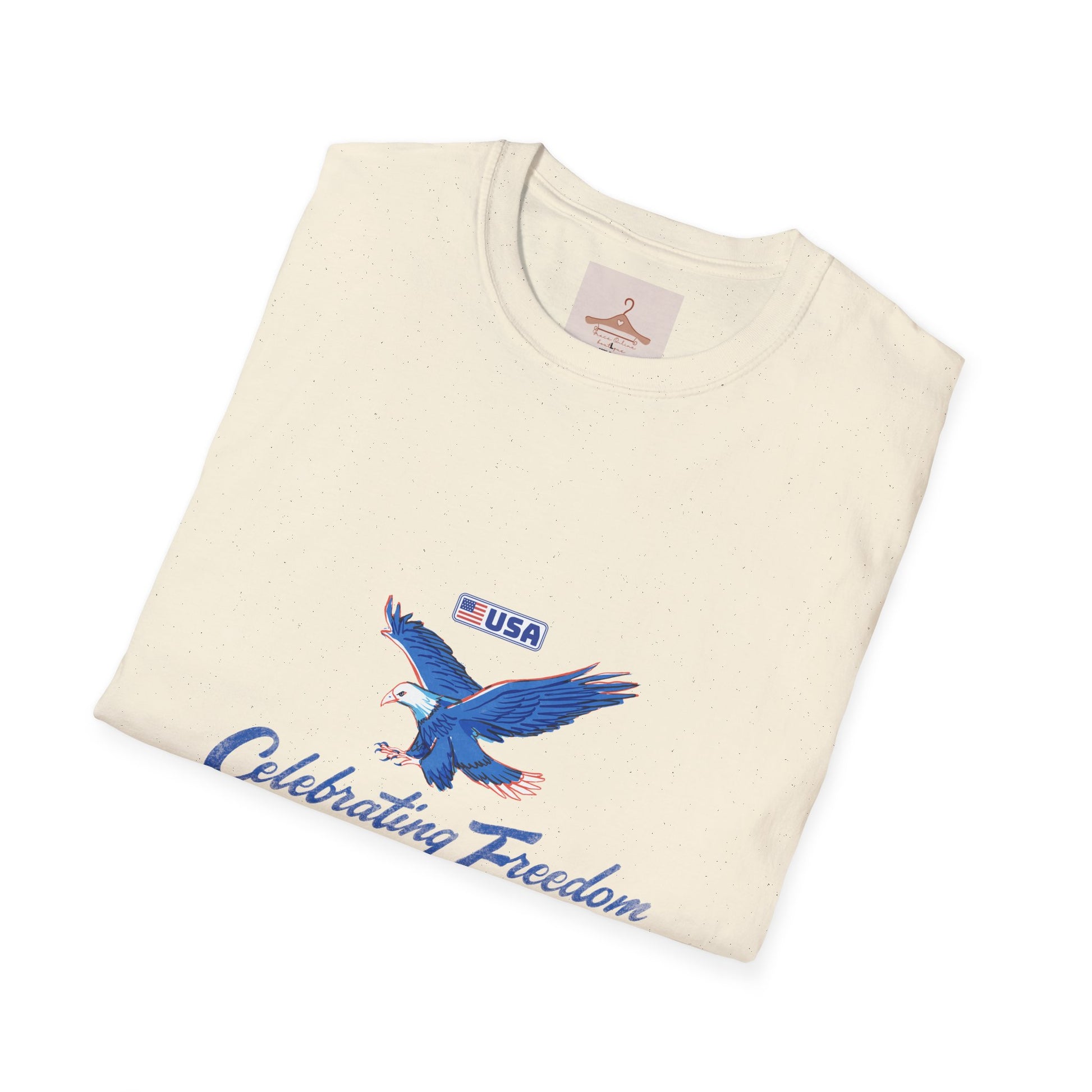 Patriotic Eagle T-Shirt — "Celebrating Freedom" USA Graphic Tee