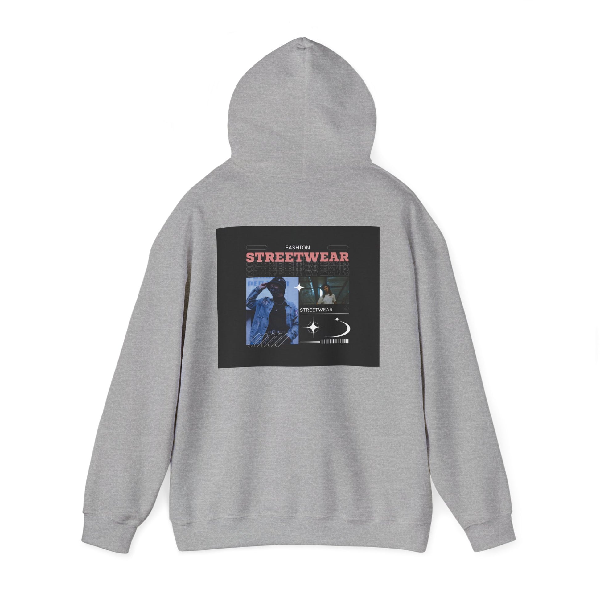 Streetwear Graphic Hoodie — "STREETWEAR" Urban Photo Collage Pullover