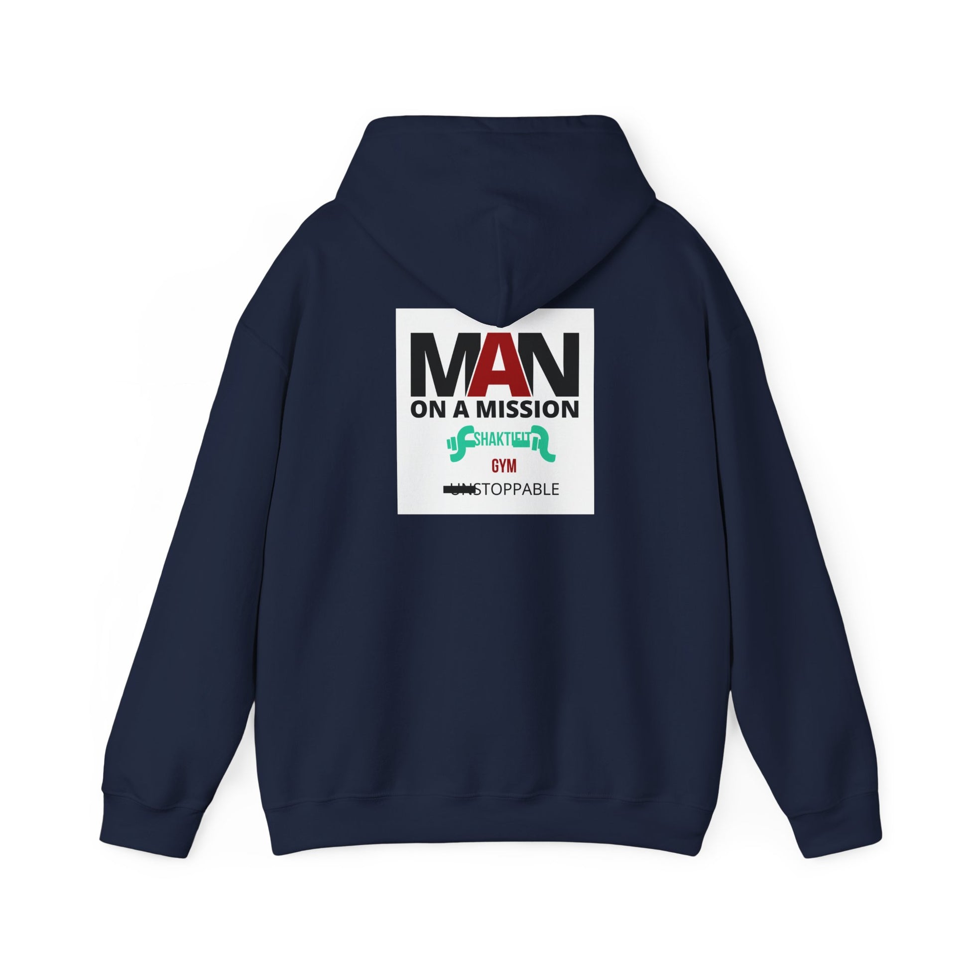 Motivational Hoodie for Men, ‘MAN ON A MISSION’ Sweatshirt