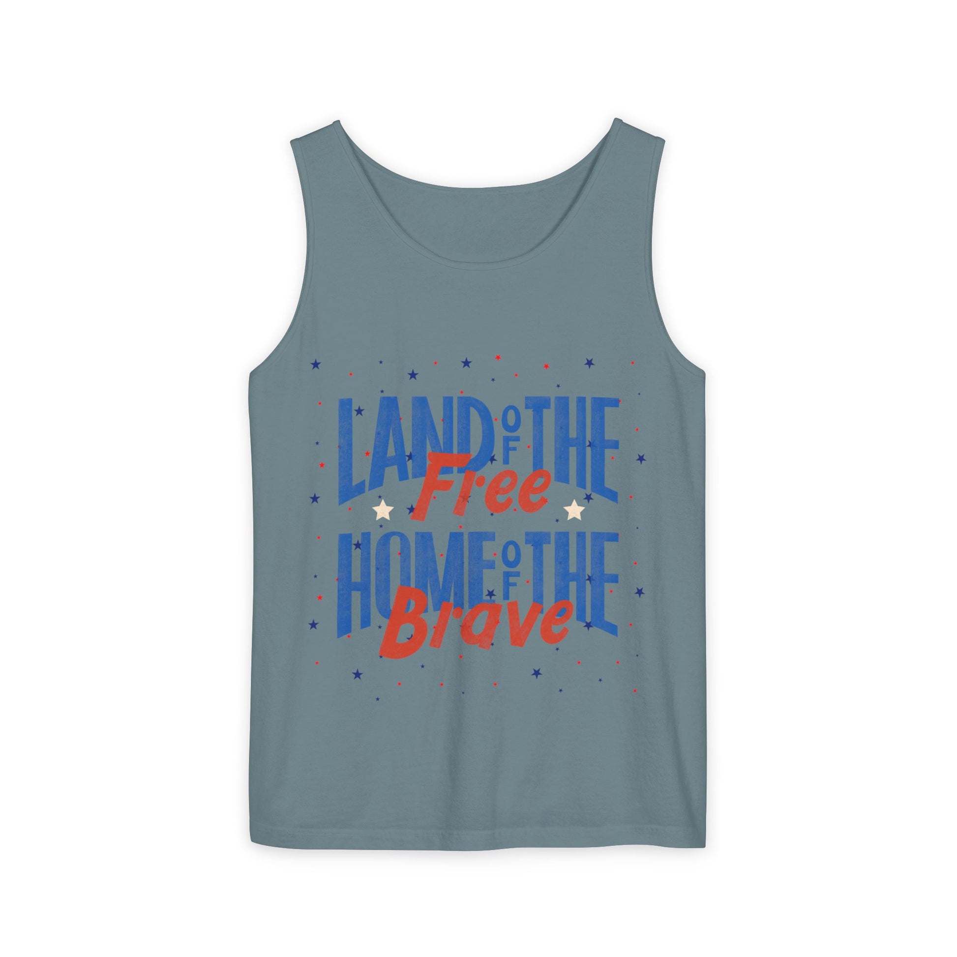 Patriotic "Land of the Free, Home of the Brave" Tank Top