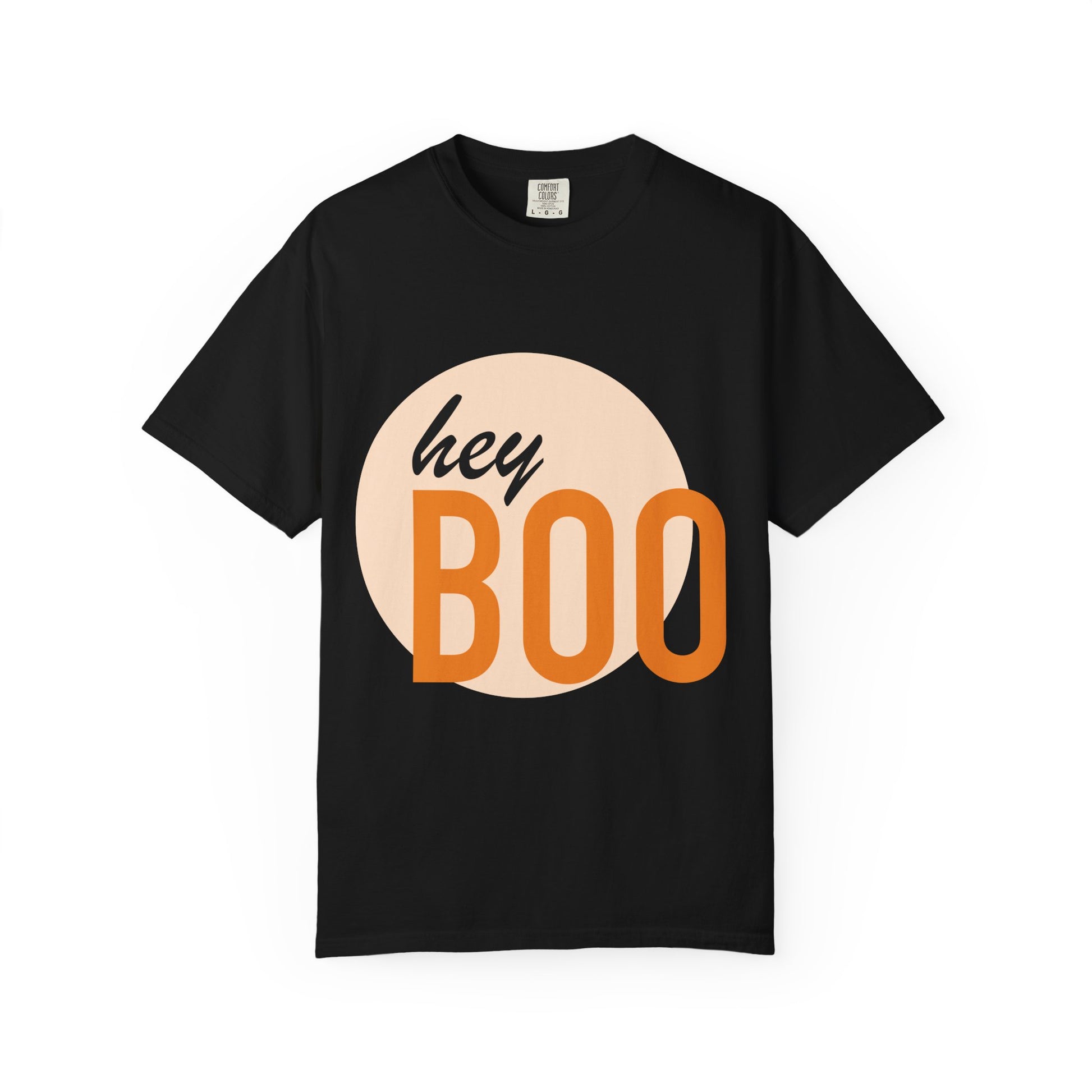 Hey Boo Unisex Garment-Dyed Trendy Graphic Tee
