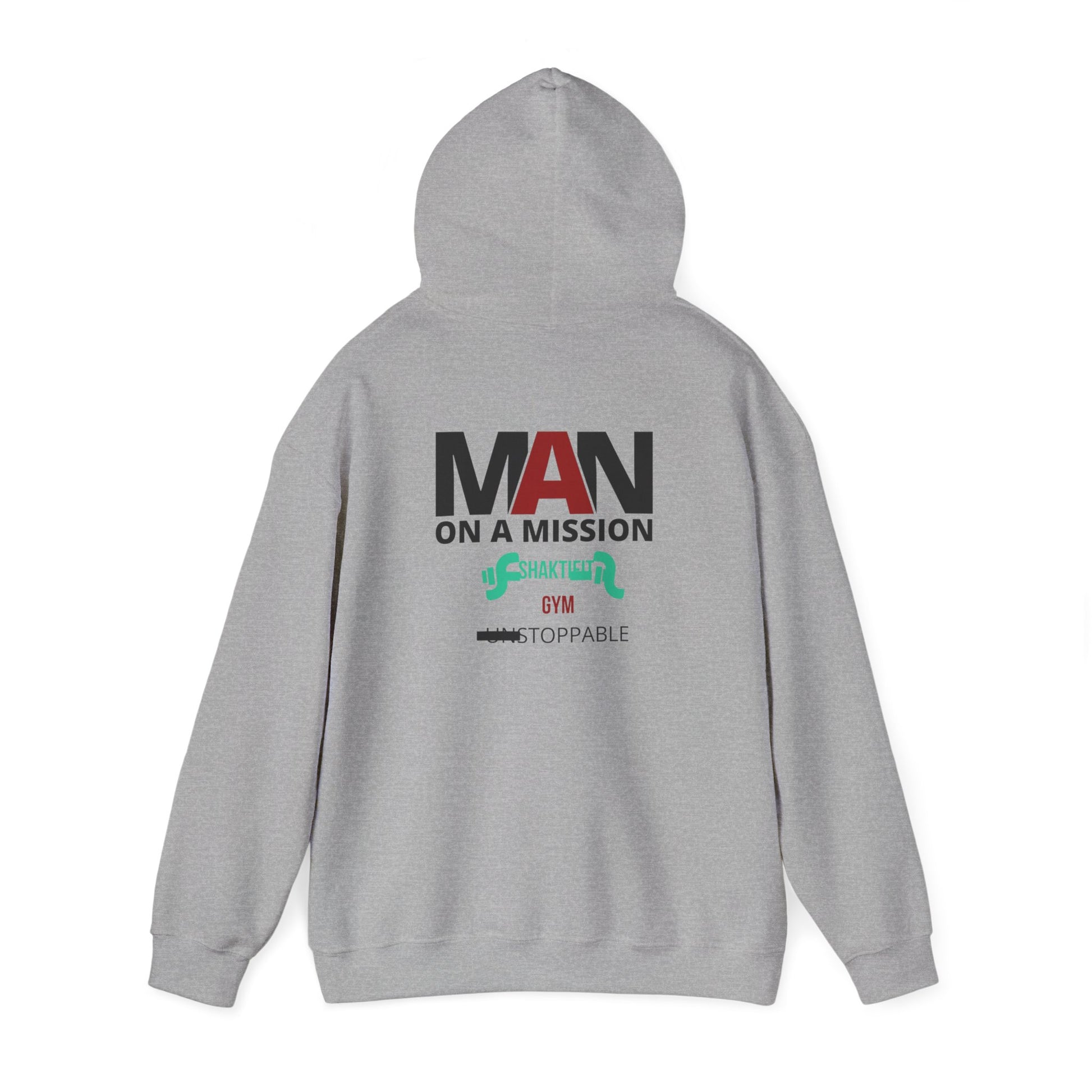 Motivational Hoodie for Men, ‘MAN ON A MISSION’ Sweatshirt