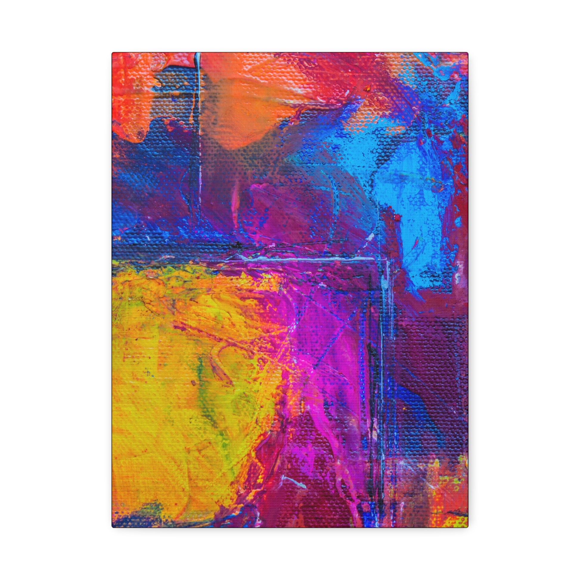 Vibrant Abstract Canvas Art, Colorful Wall Decor