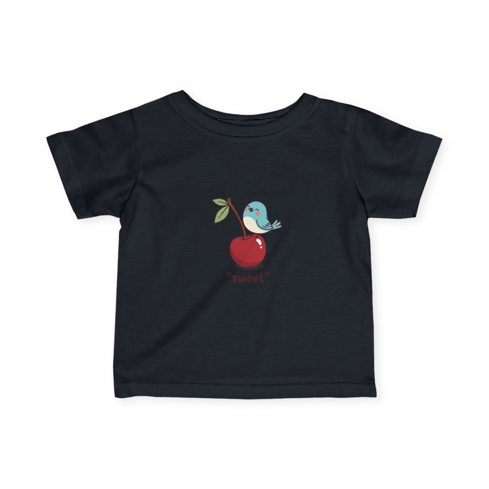 Infant Tee - 'Sweet' Blue Bird on Apple Baby Shirt