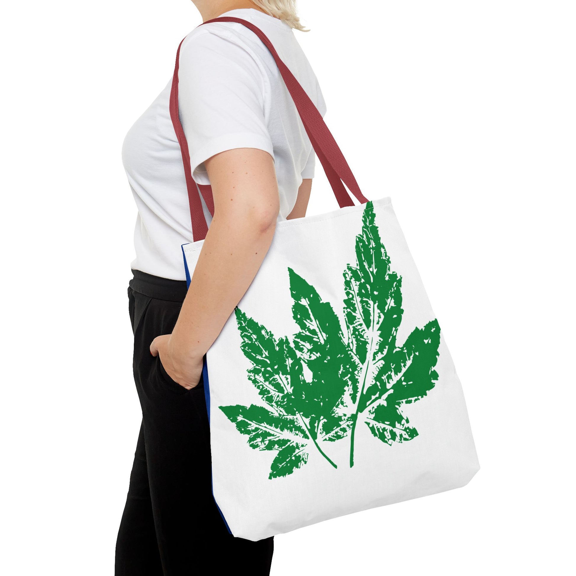 Stylish Leaf Print Tote Bag, Eco-Friendly Diaper Bag