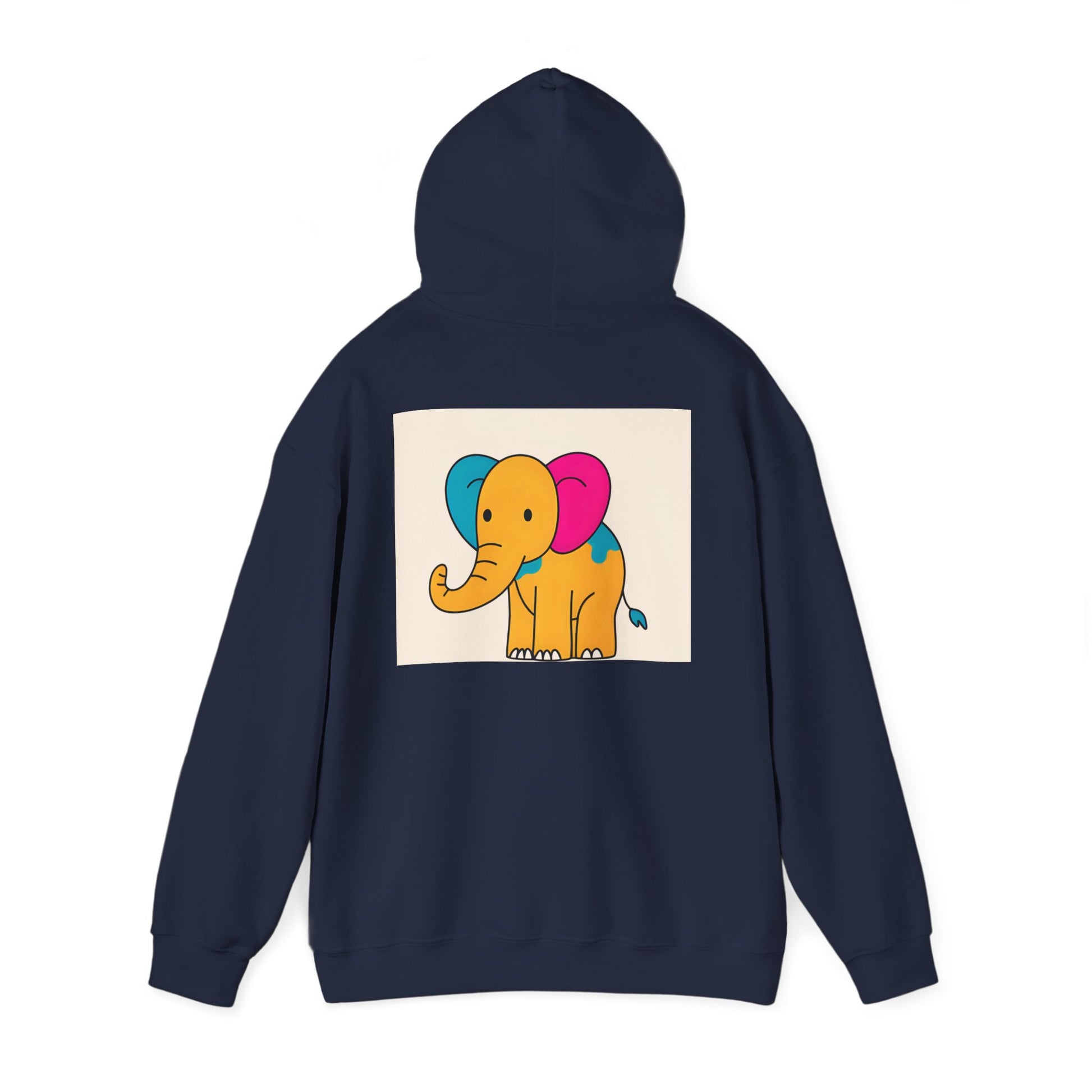Colorful Elephant Graphic Hooded Sweatshirt - Cute Animal Wear, Perfect for Kids & Adults, Ideal Gift for Animal Lovers, Cozy Casual [...]