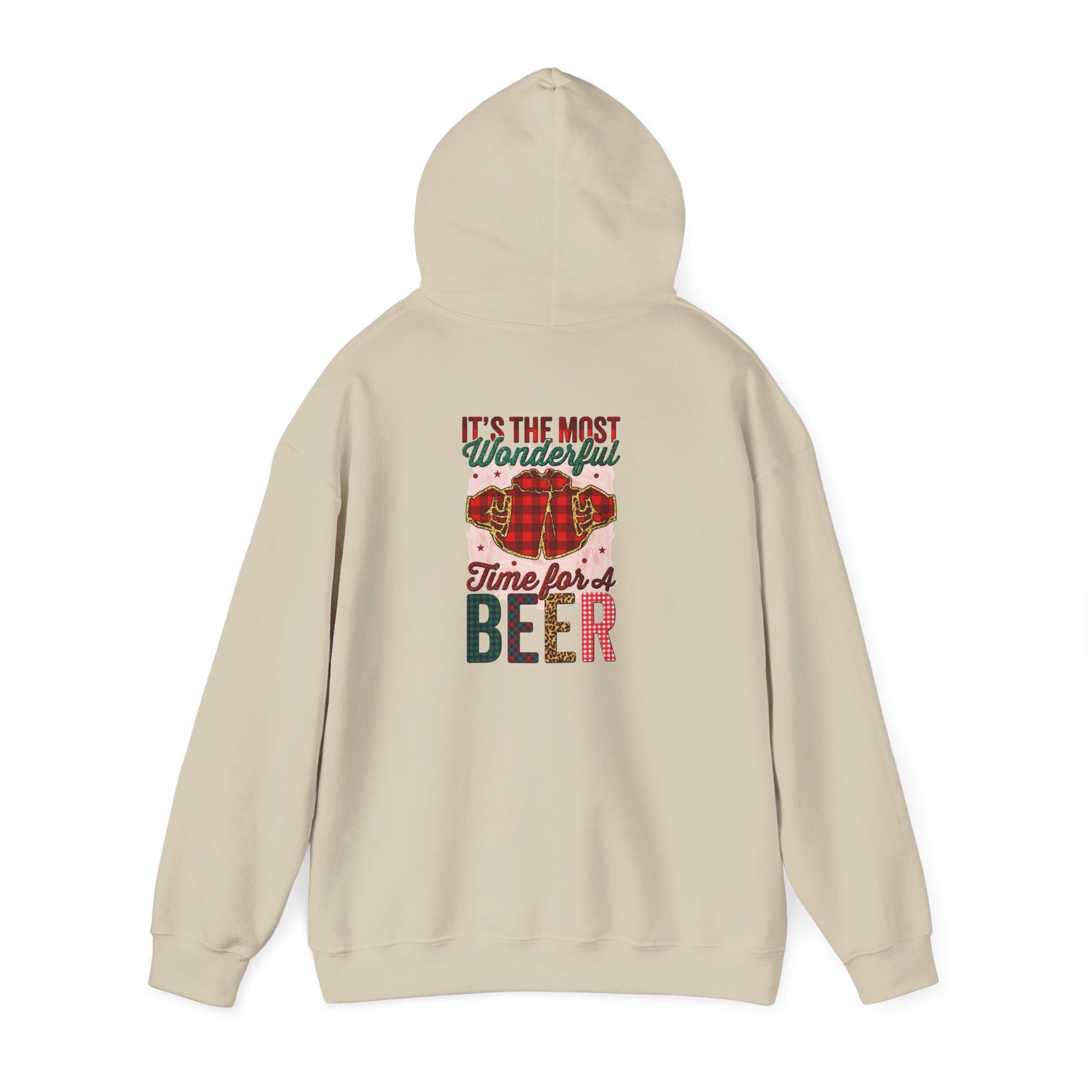 Beer Time Christmas Hoodie – Holiday Santa Beer Graphic Sweatshirt