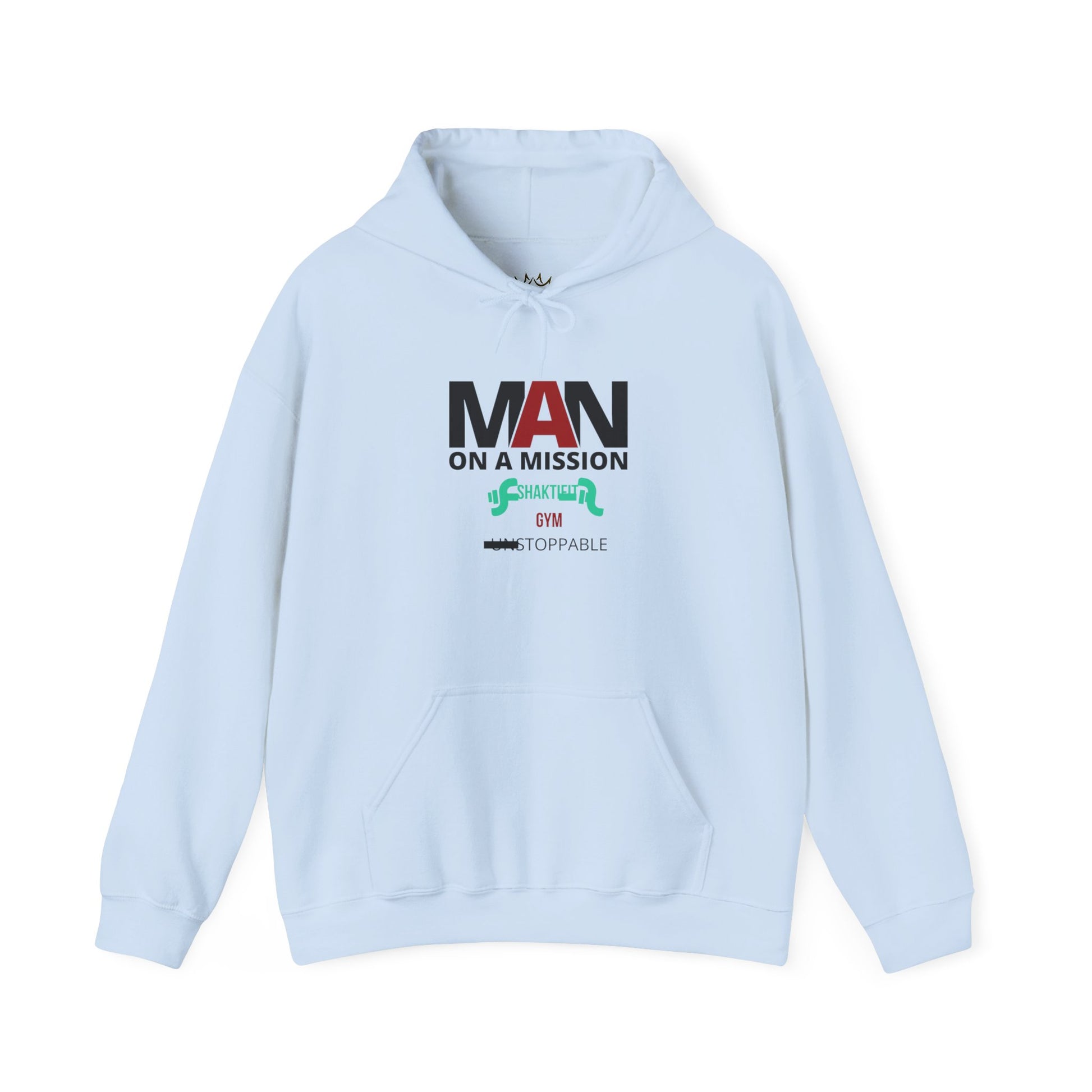 Motivational Hoodie for Men, ‘MAN ON A MISSION’ Sweatshirt
