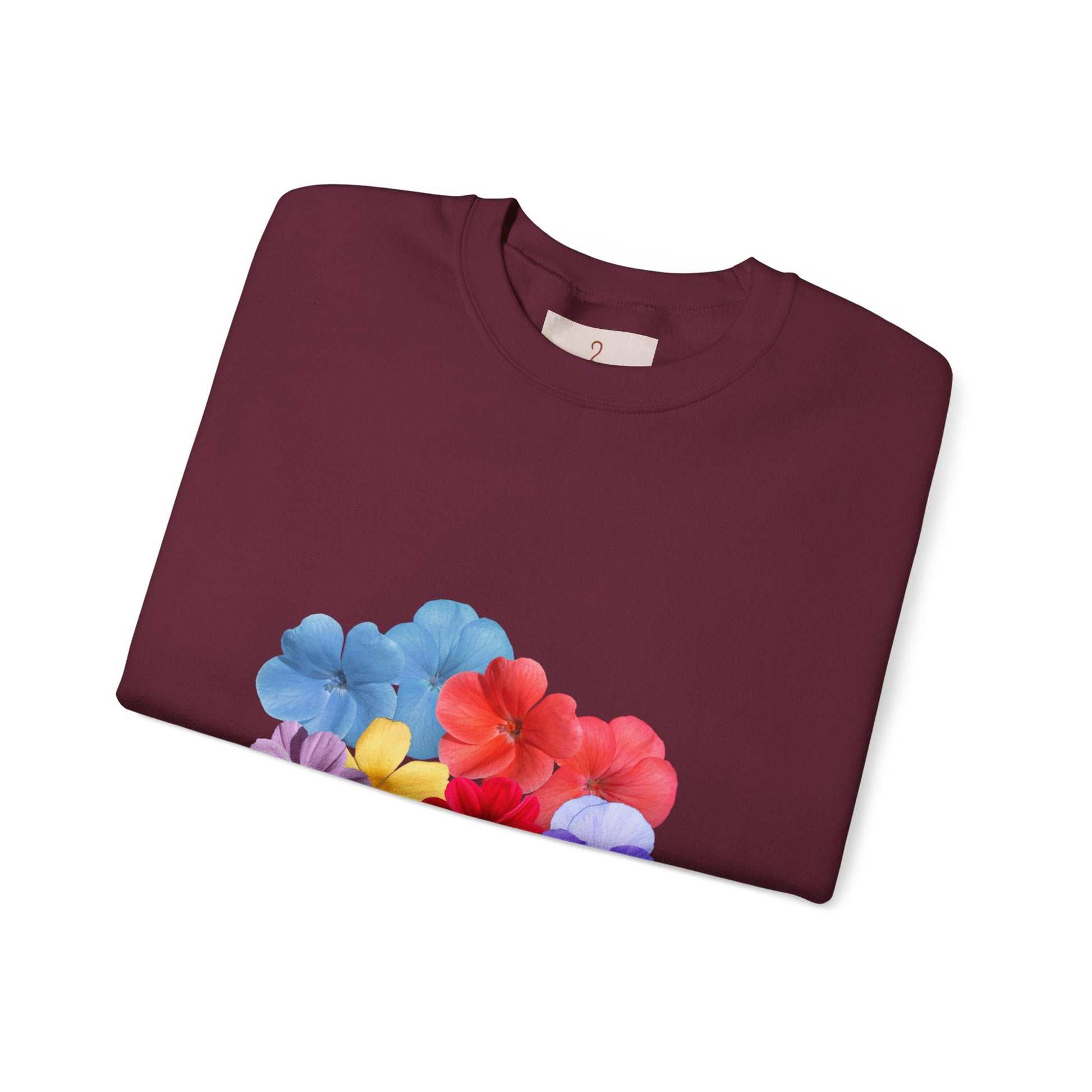 Floral Art Crewneck Sweatshirt - Cozy Unisex Pullover for Trendy Styles, Spring Fashion, Gift for Her, Casual Wear, Everyday Comfort
