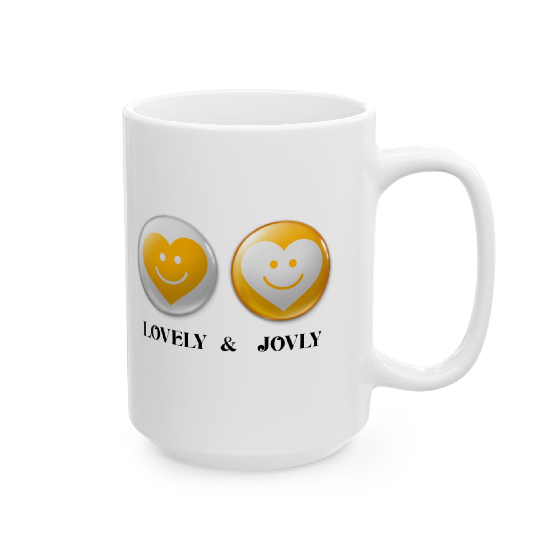 Cheerful Ceramic Mug with Happy Heart