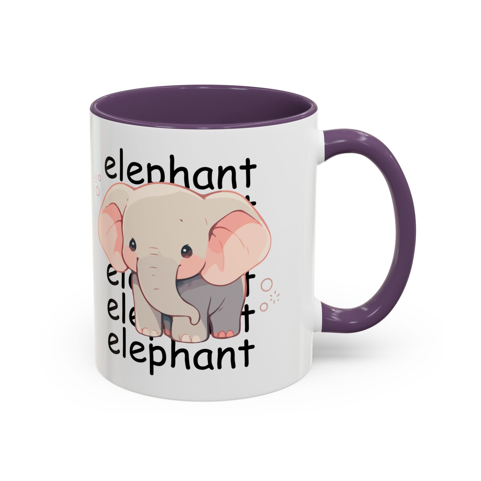 Cute Elephant Accent Coffee Mug | Perfect Gift for Animal Lovers, Nursery Decor, Funny Quote, Unique Drinkware, Birthday Present