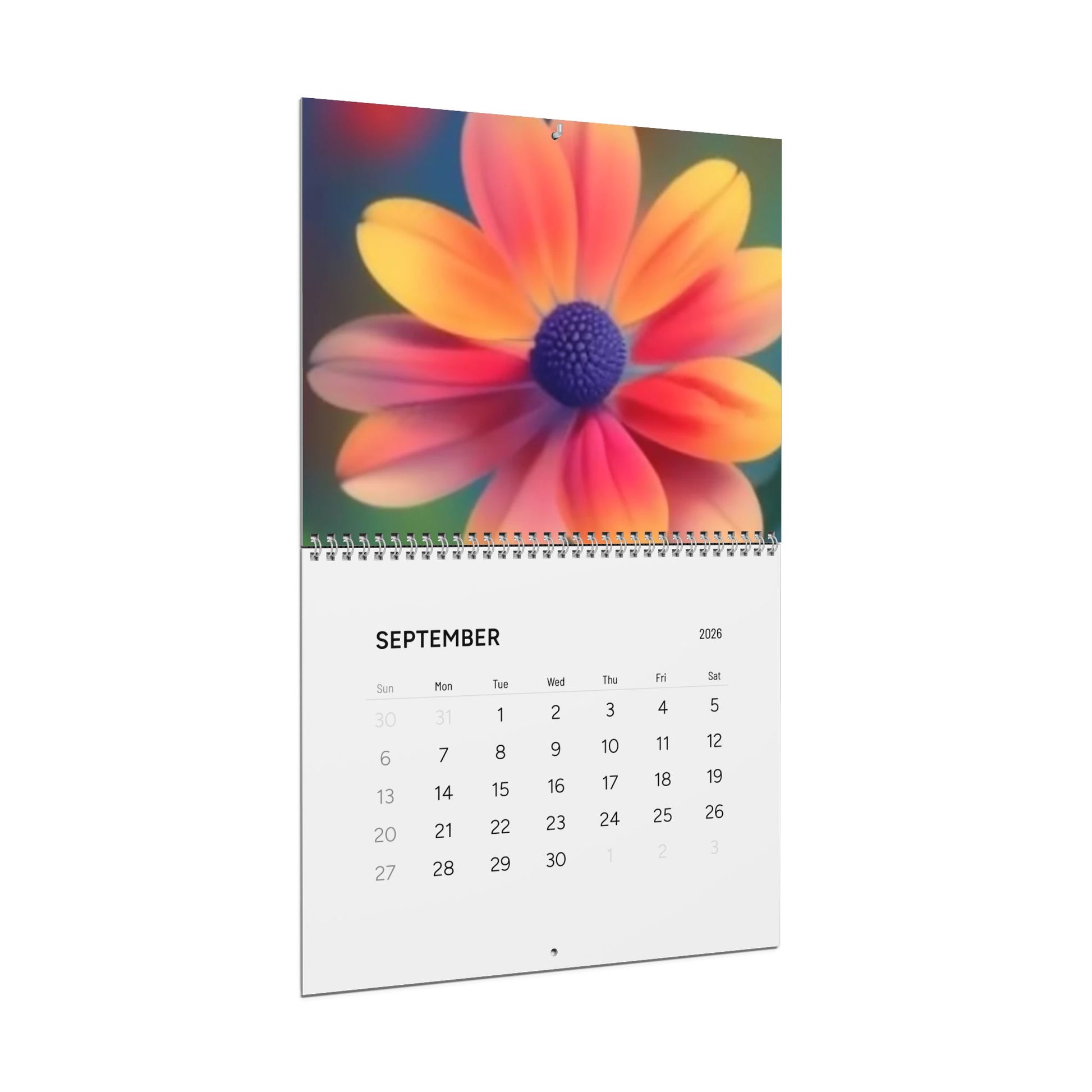 2026 Floral Wall Calendar — Artistic Close-Up Flower Photography Monthly Planner