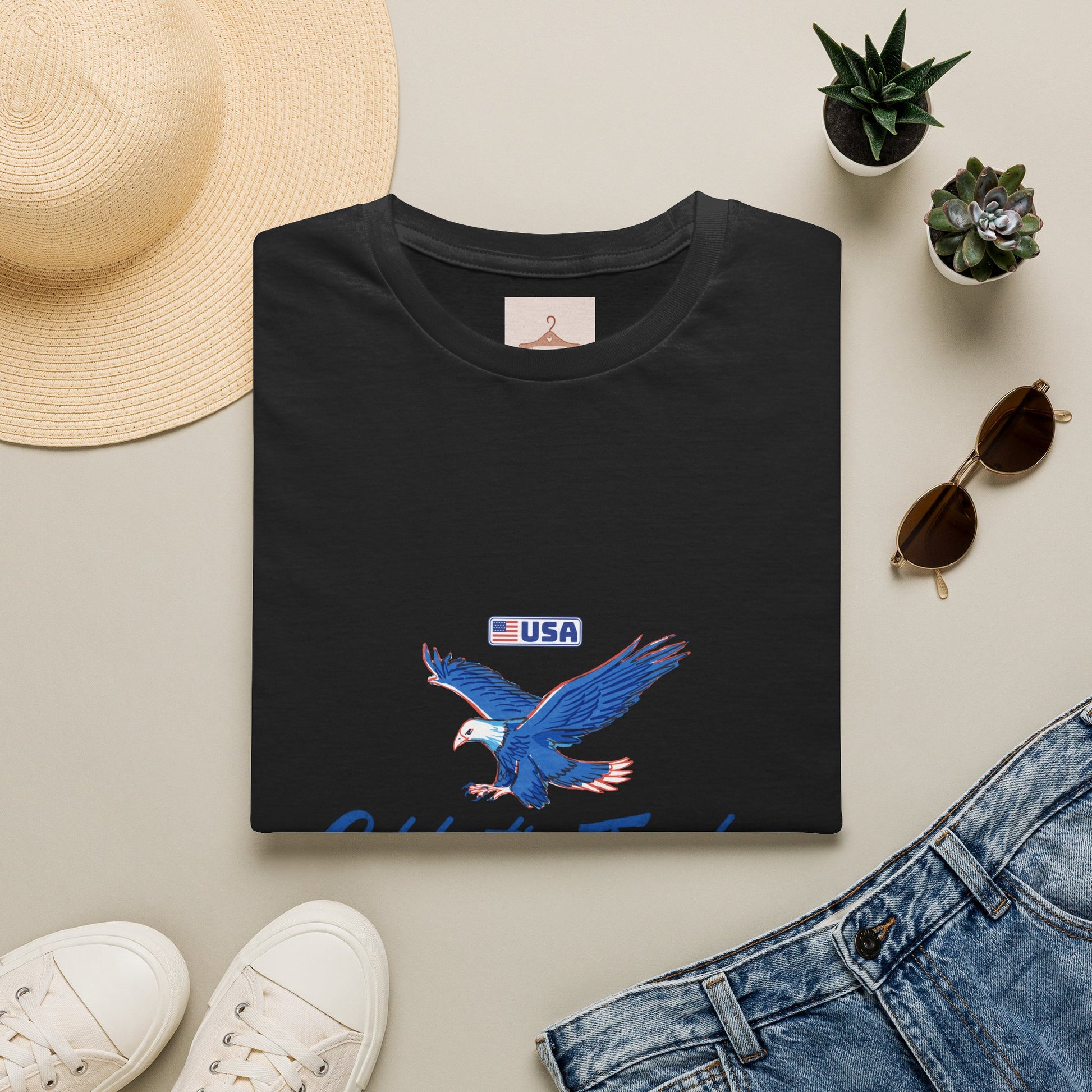 Patriotic Eagle T-Shirt — "Celebrating Freedom" USA Graphic Tee