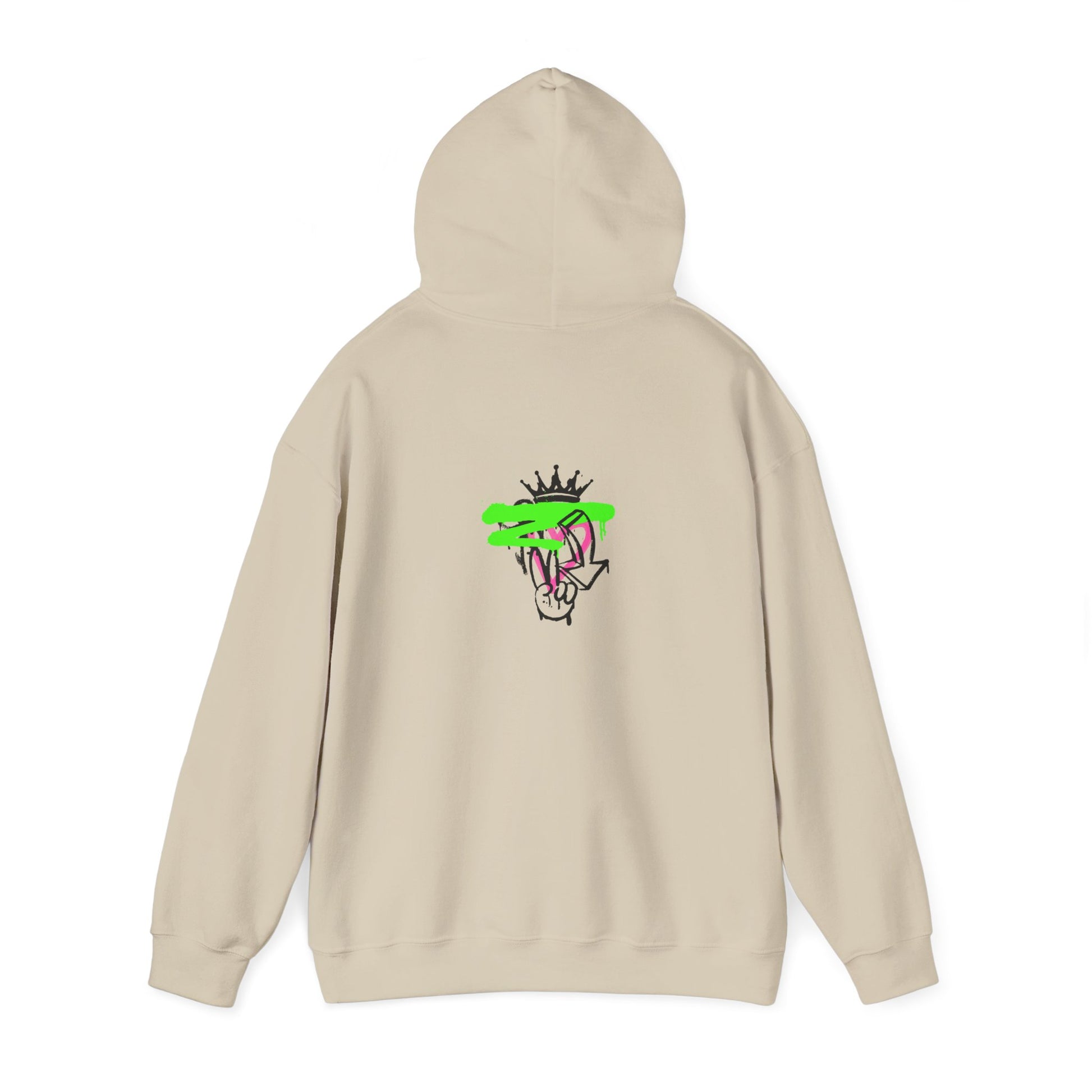 Crowned Snake Hoodie — Neon Green Graffiti Snake Pullover