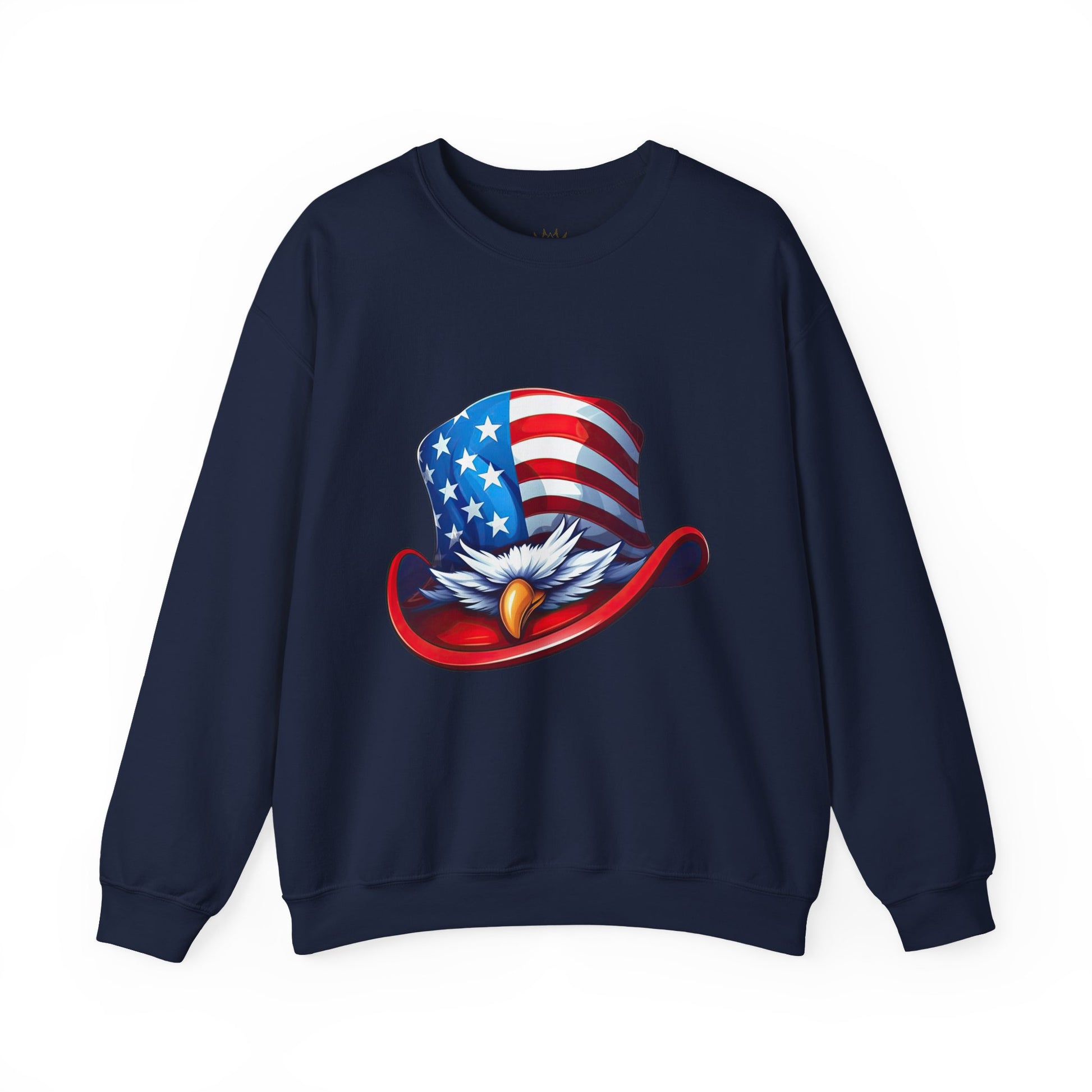 Patriotic Eagle Sweatshirt, USA Pride Crewneck Sweatshirt, Fourth of July Apparel, American Heritage Gift, Independence Day Sweatshirt