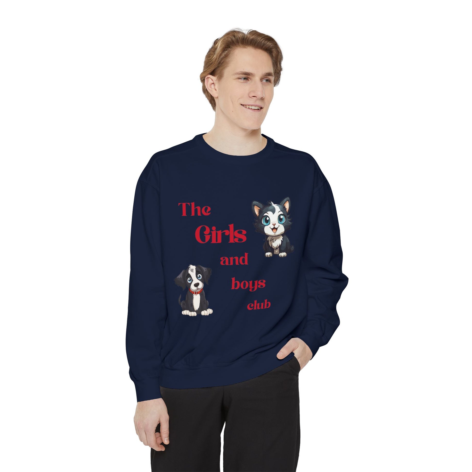 Girls and Loops Club Sweatshirt, Cozy Dog Lover Sweatshirt