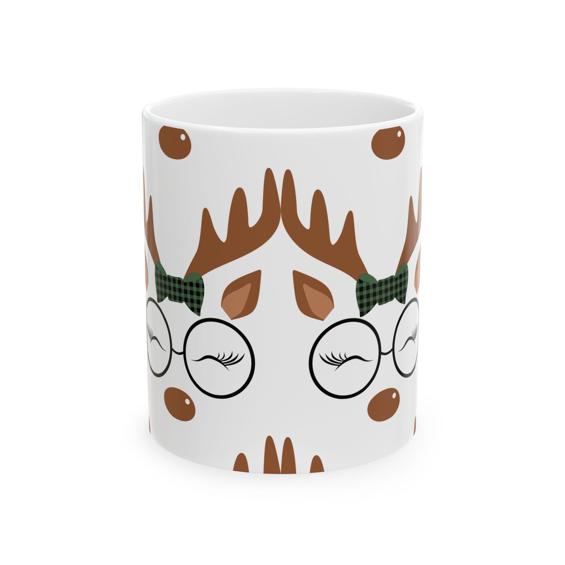 Festive Reindeer Ceramic Mug - Perfect for Holiday Cheer