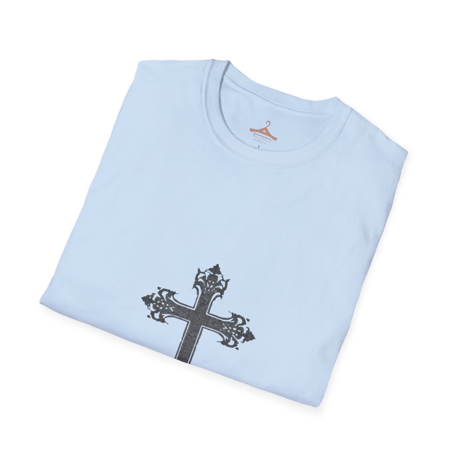 Ornate Gothic Cross T-Shirt - Vintage Religious Graphic Tee