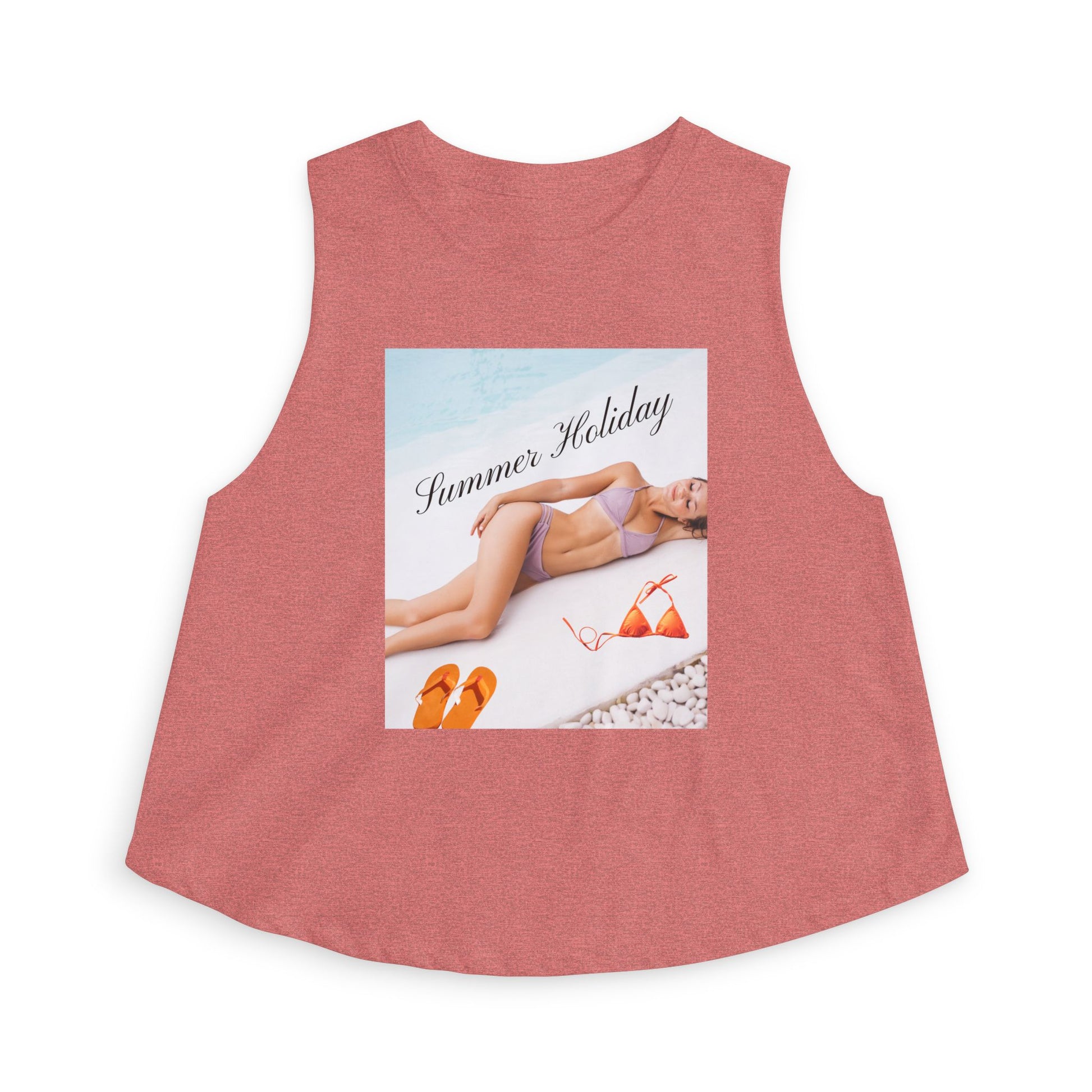 Summer Holiday Women's Crop Top — Beach Vibes Graphic Tank