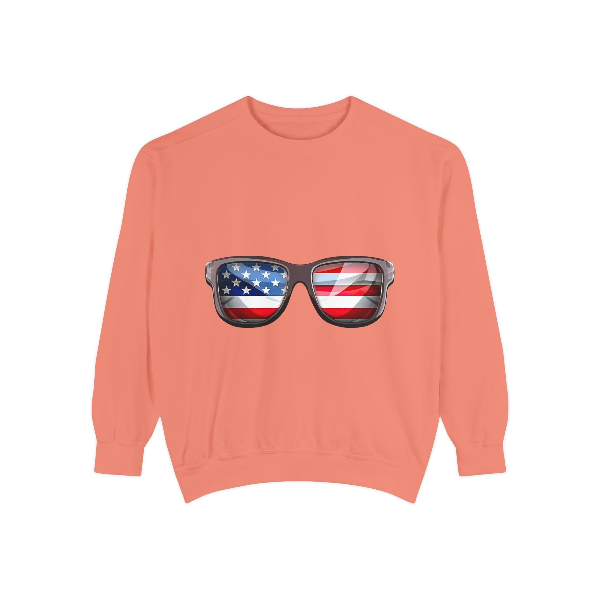 American Flag Sunglasses Sweatshirt — Patriotic Crewneck for 4th of July