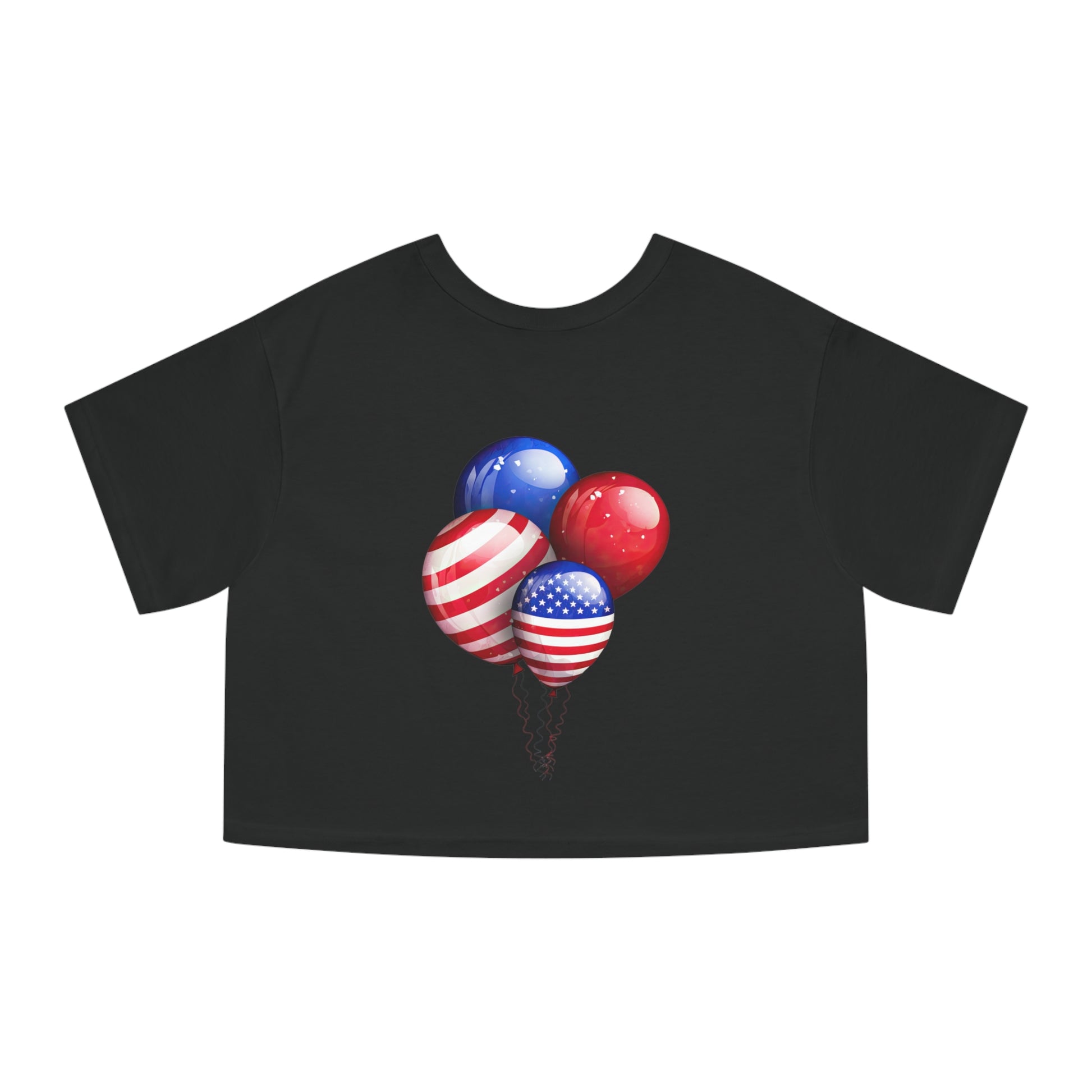 Patriotic Balloons Cropped T-Shirt