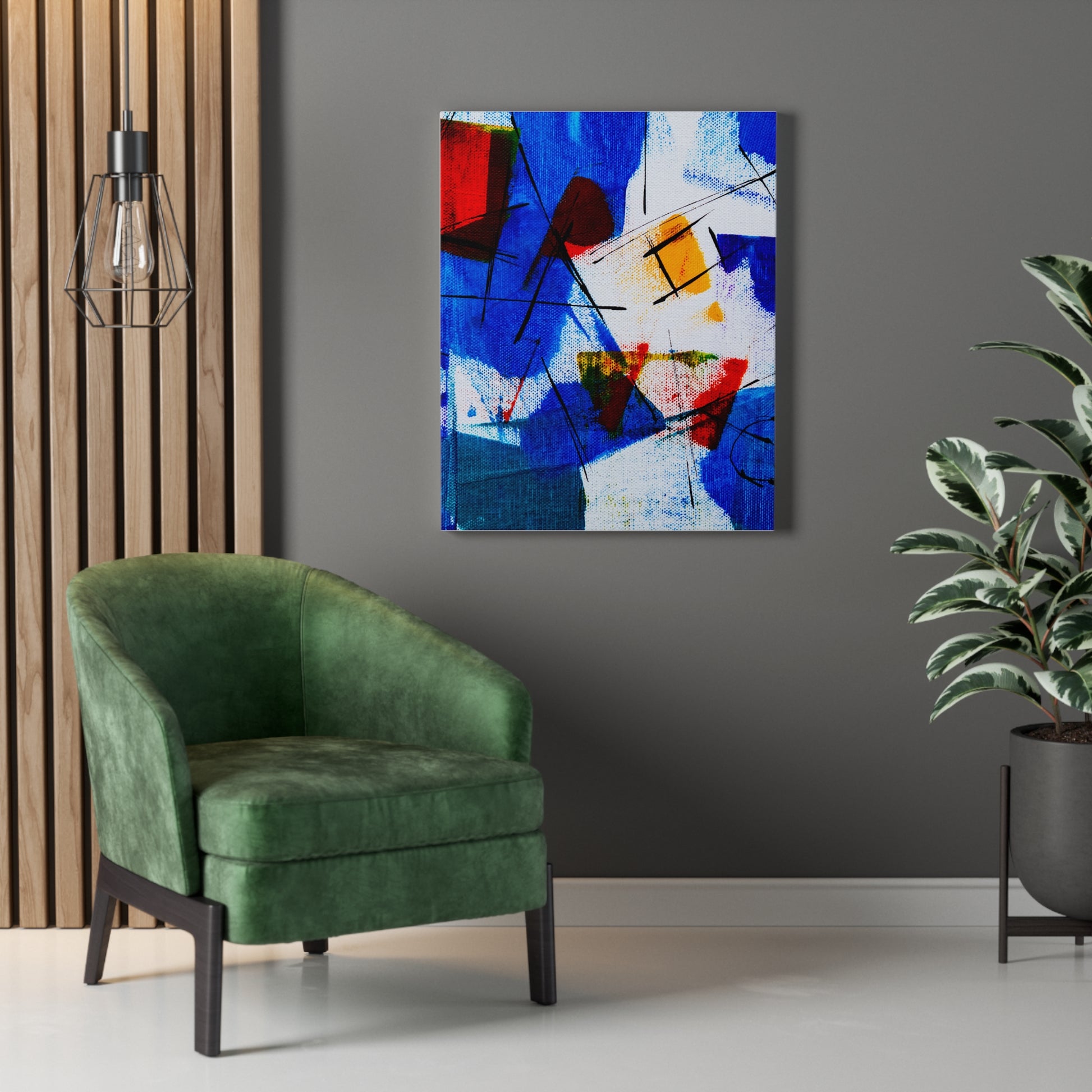 Vibrant Abstract Stretched Canvas Art