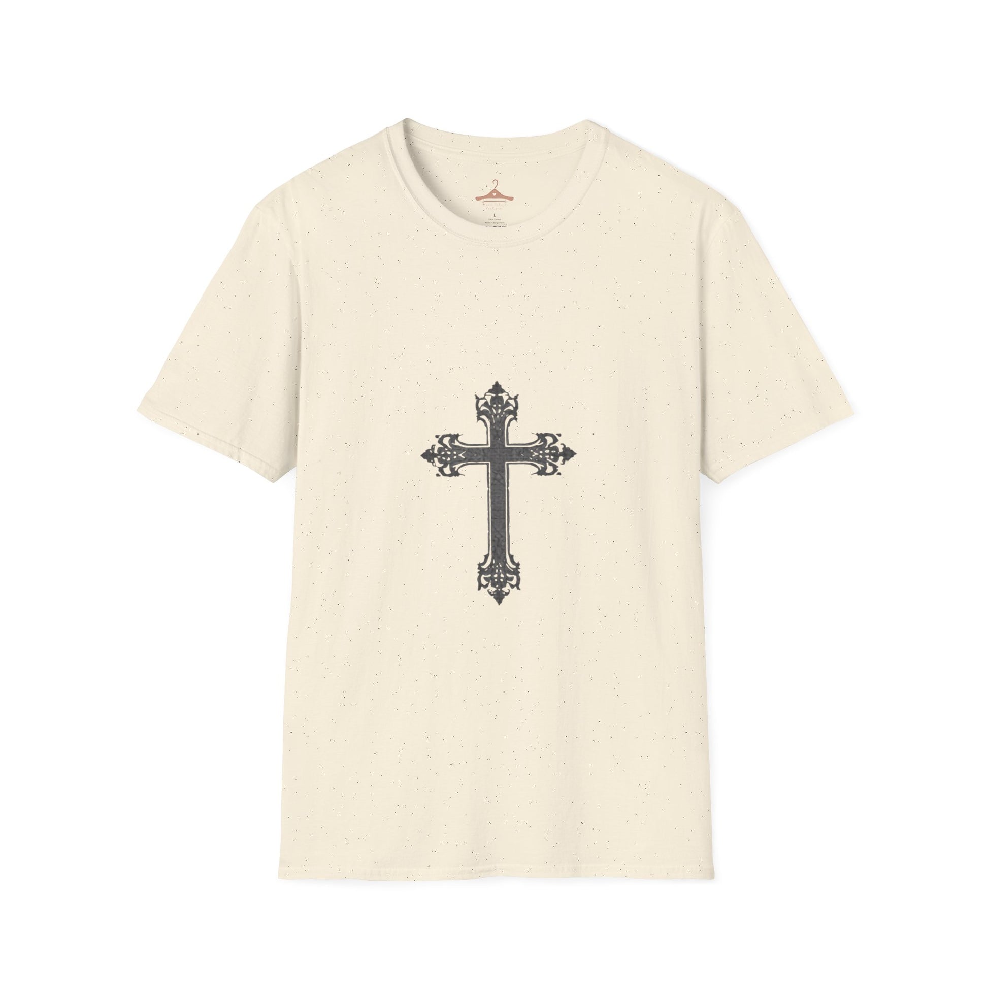 Ornate Gothic Cross T-Shirt - Vintage Religious Graphic Tee