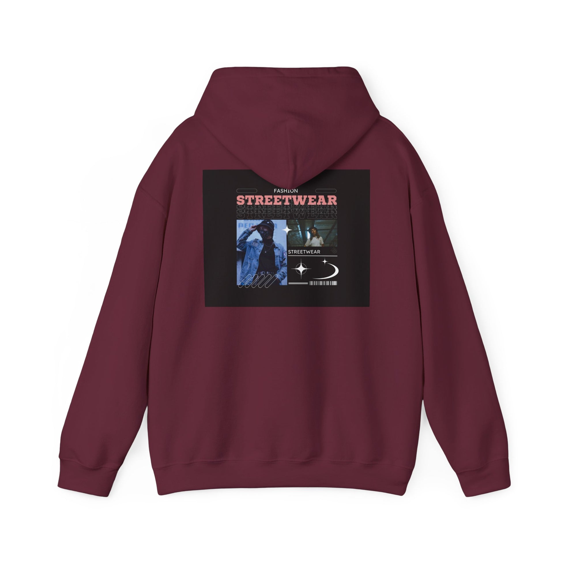 Streetwear Graphic Hoodie — "STREETWEAR" Urban Photo Collage Pullover
