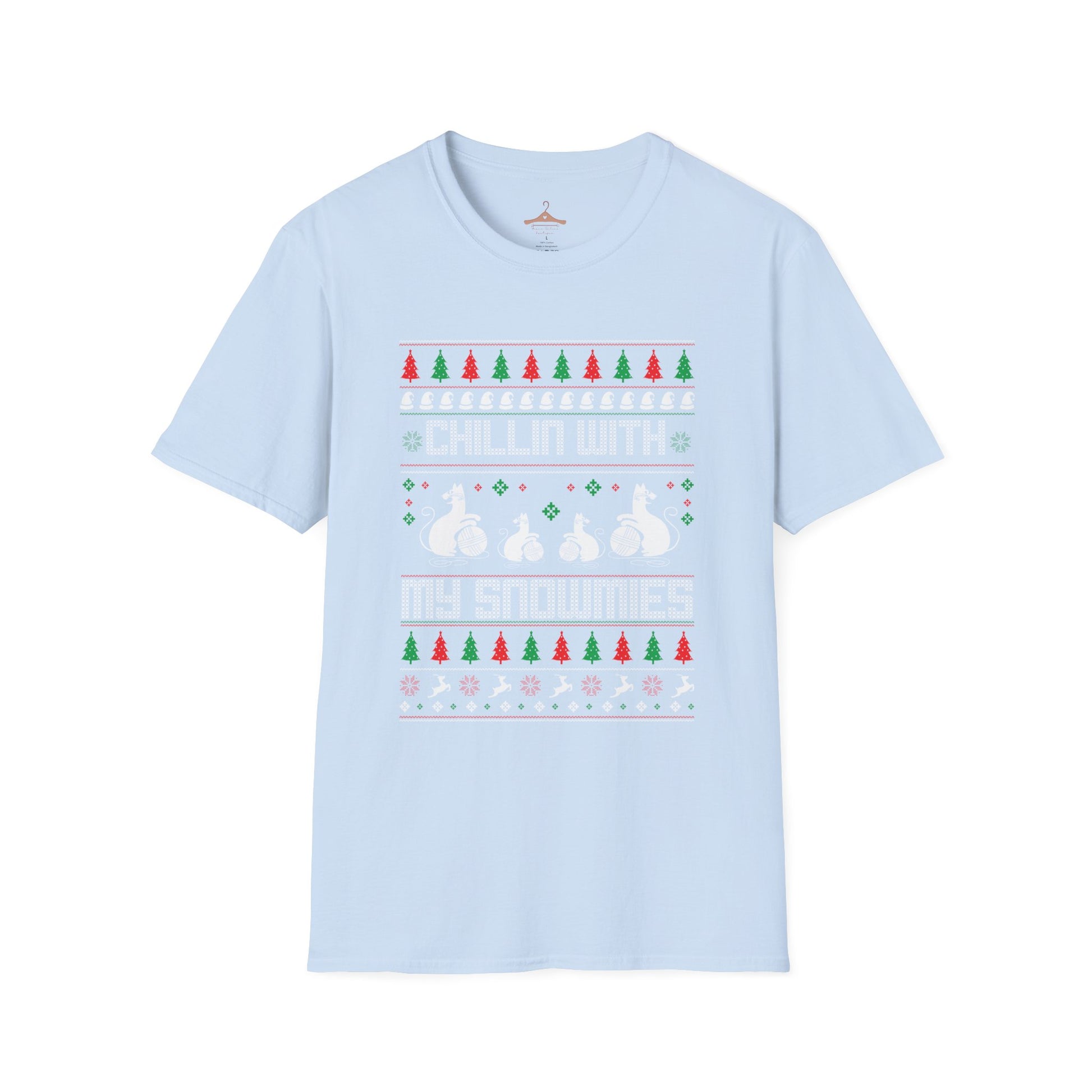 Chillin' With My Snowmies T-Shirt — Funny Christmas Ugly Sweater Ski Snowman Tee