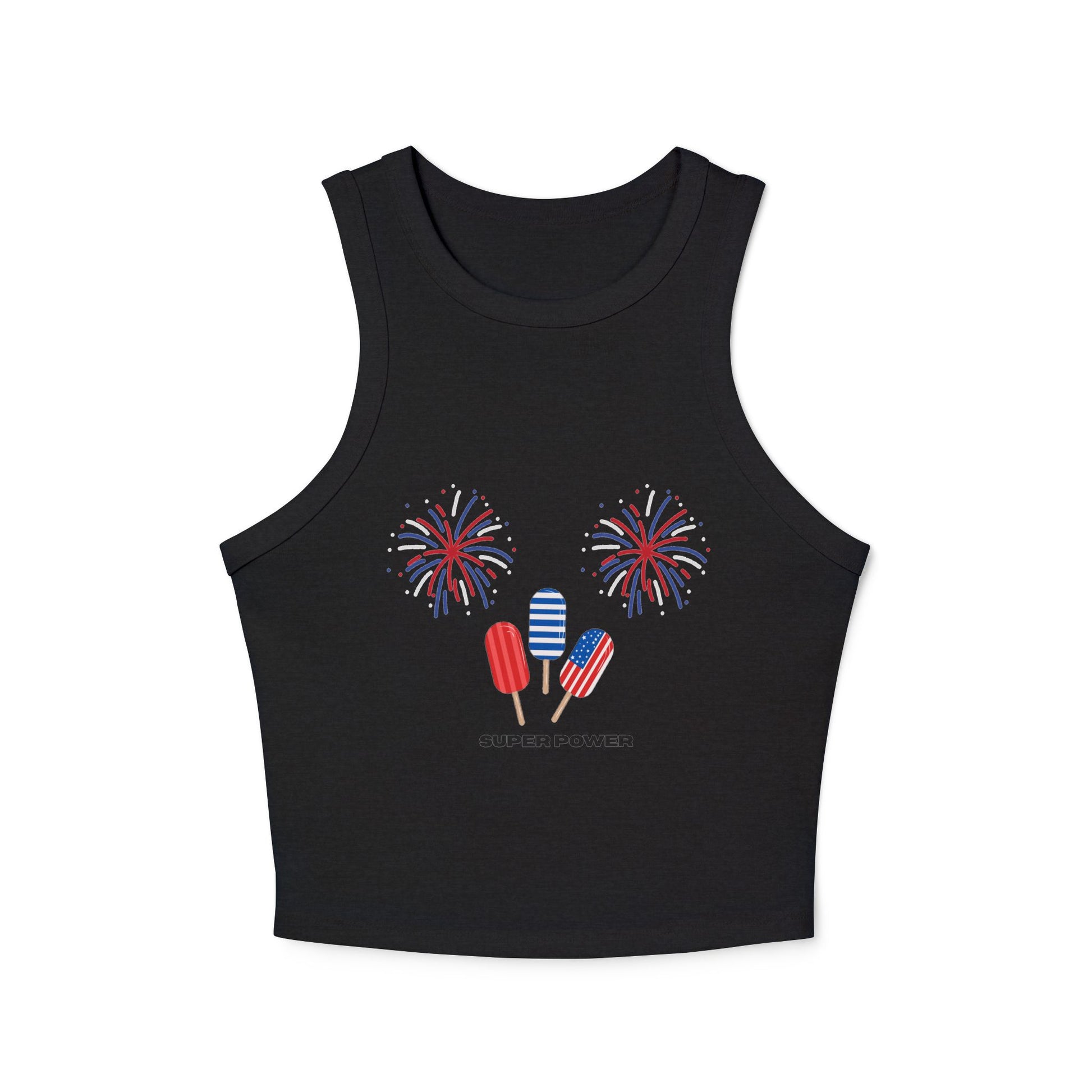 Patriotic Fireworks & Popsicle Racer Tank