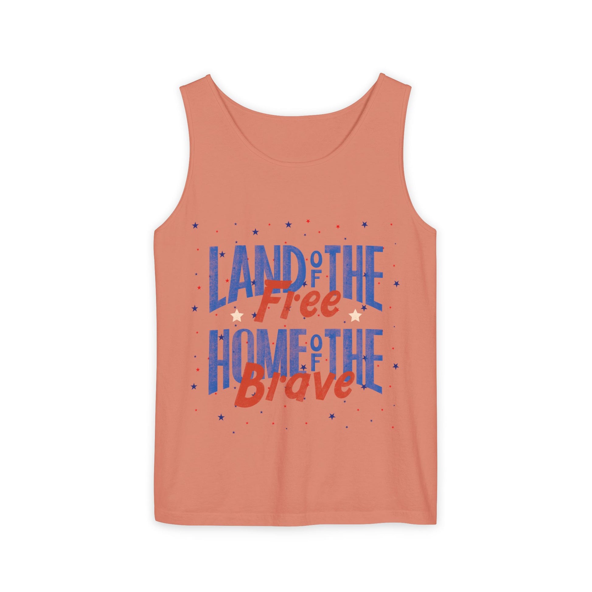 Patriotic "Land of the Free, Home of the Brave" Tank Top