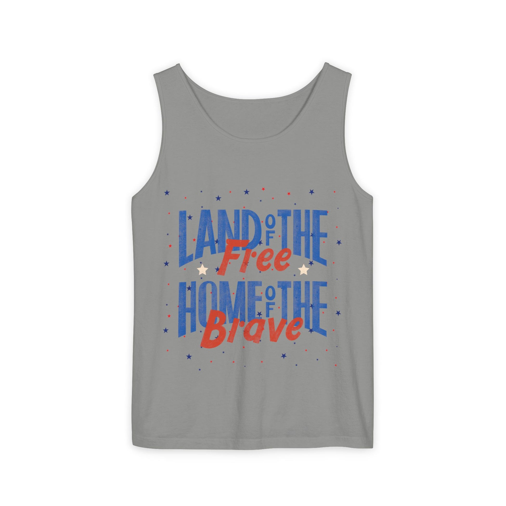Patriotic "Land of the Free, Home of the Brave" Tank Top