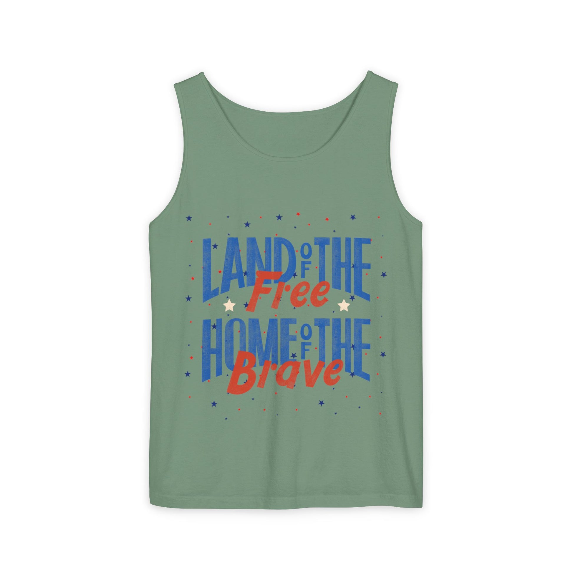 Patriotic "Land of the Free, Home of the Brave" Tank Top